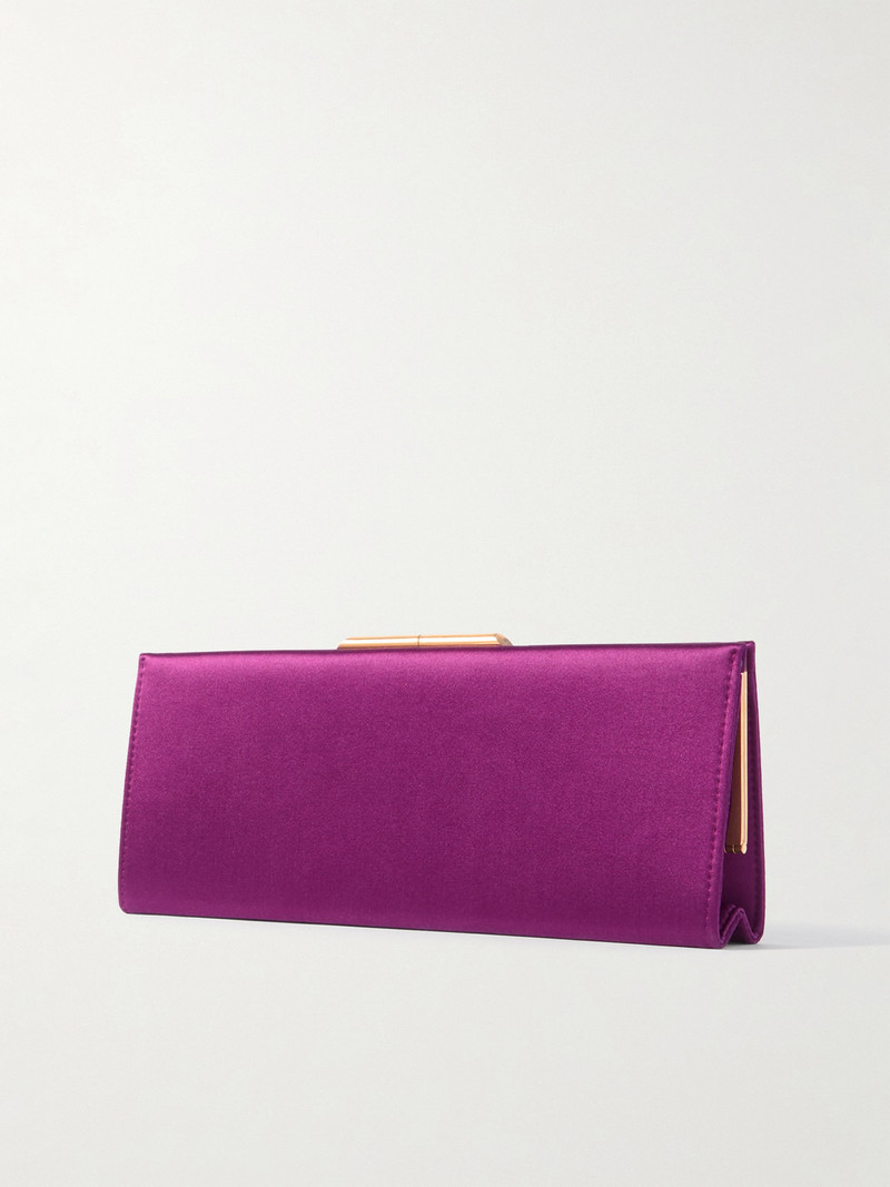 Midnight Small Satin Clutch 3