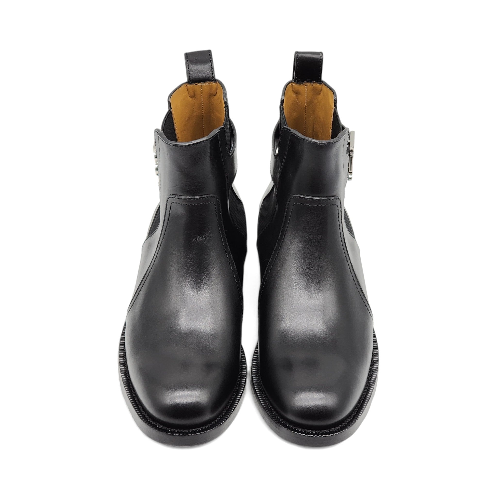 Burberry Luke TB Monogram Buckle Leather Chelsea Boot in Black - 4