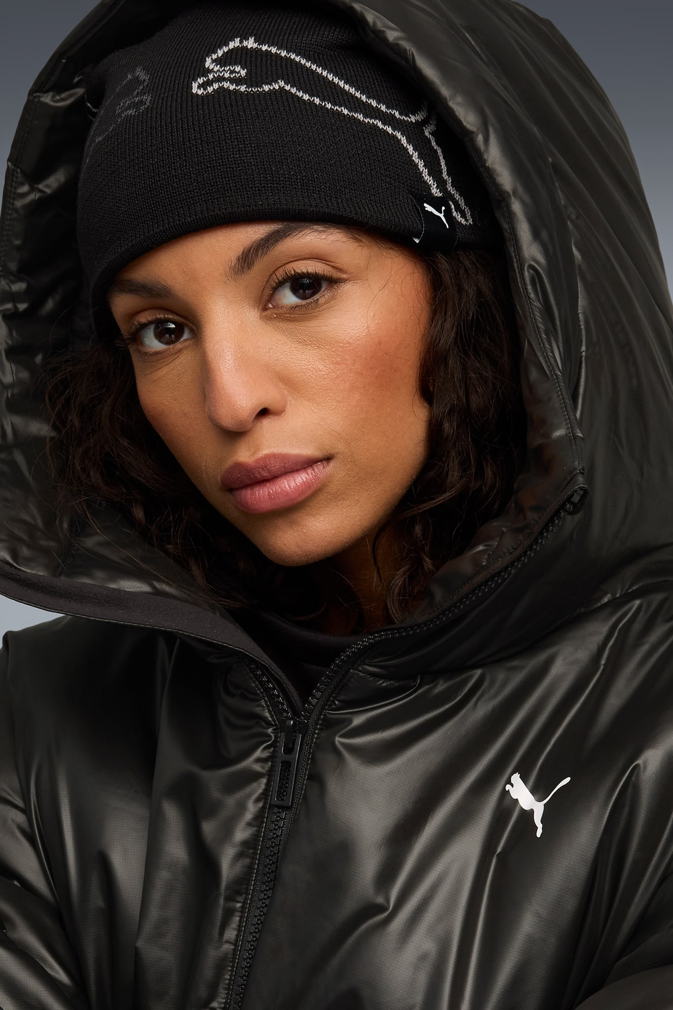 Shiny Hooded Padded Jacket Women - 4