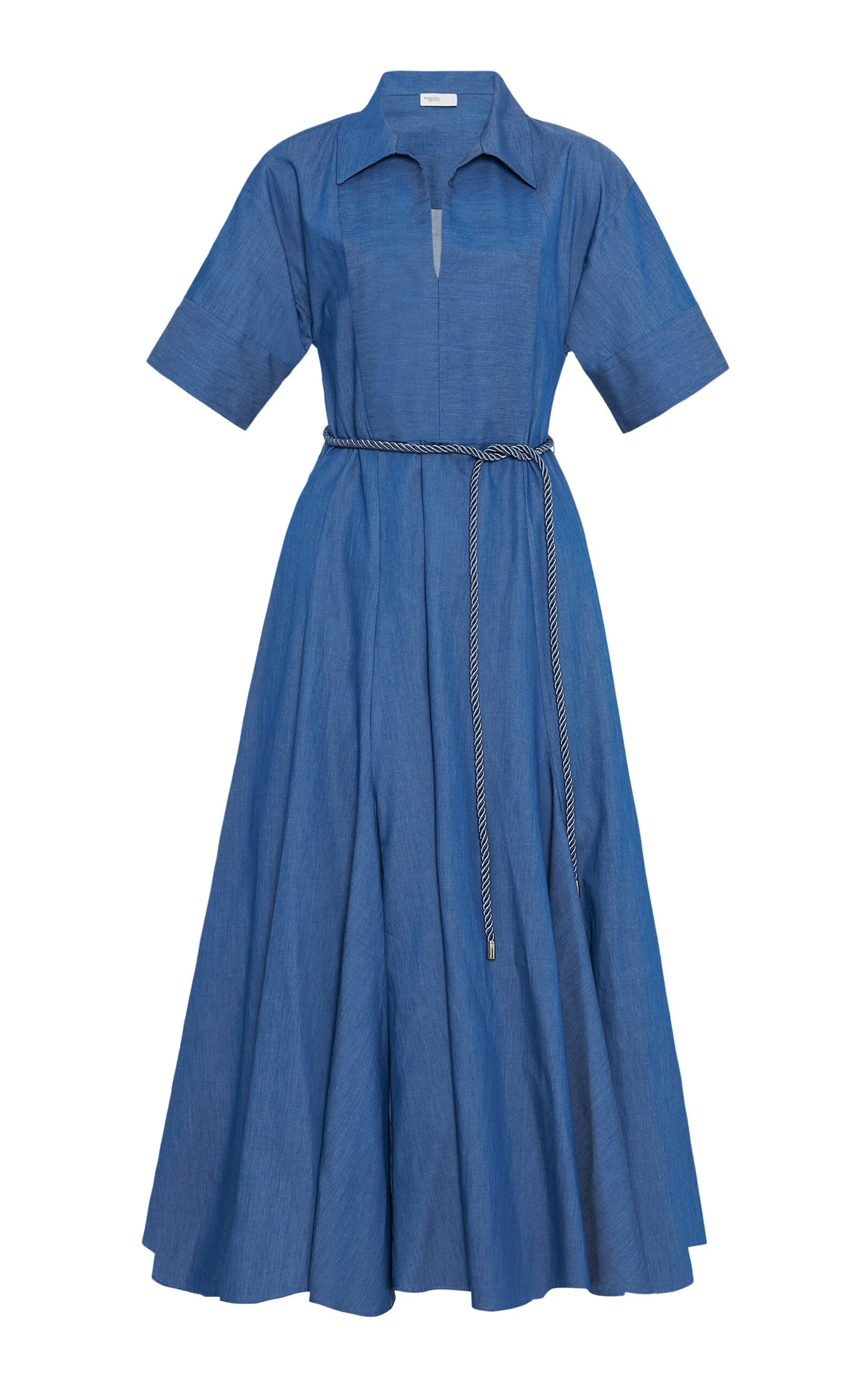 Chambray Caftan Shirt Dress blue - 1