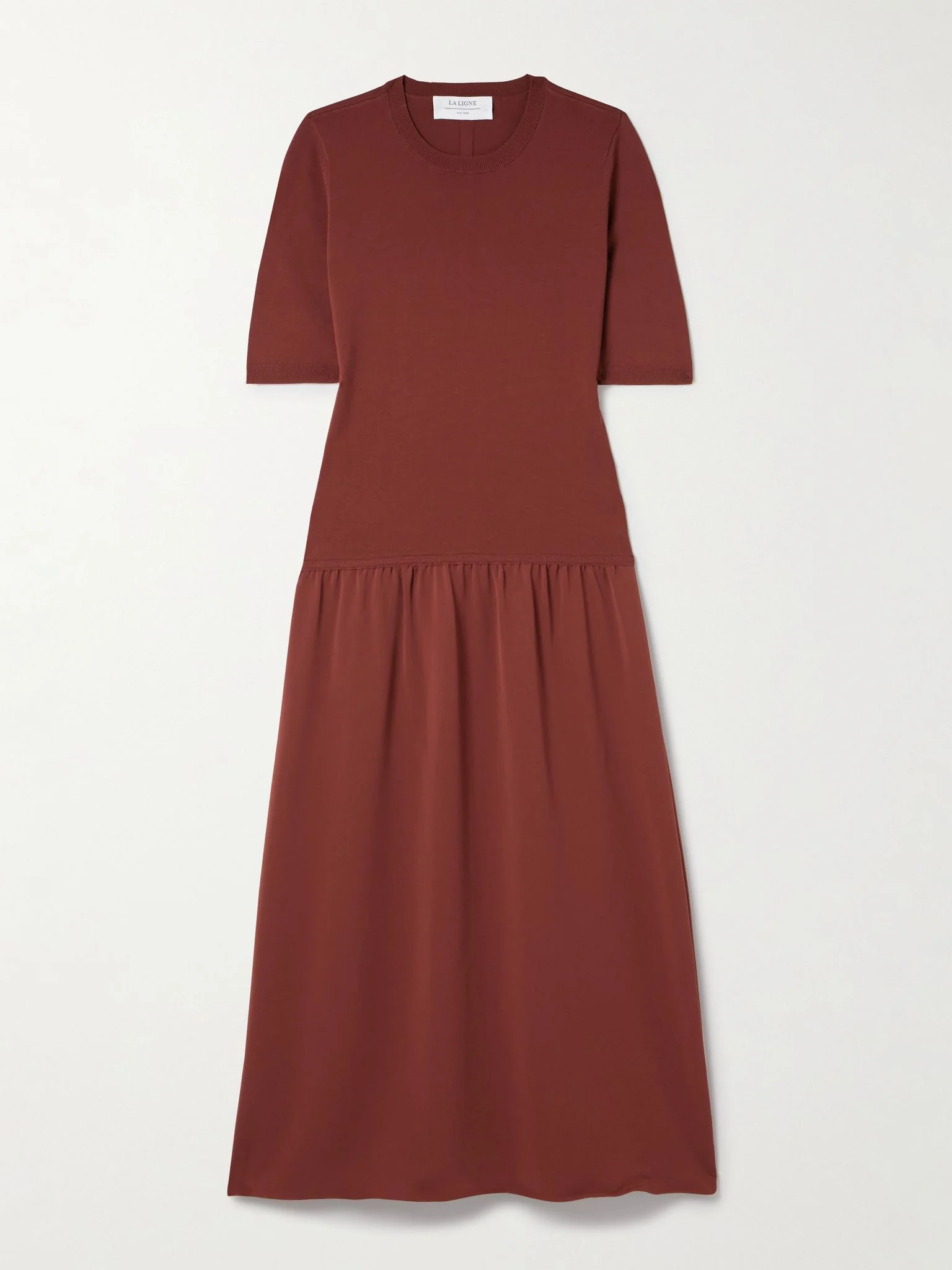 Sloane stretch-knit midi dress Burgundy - 1