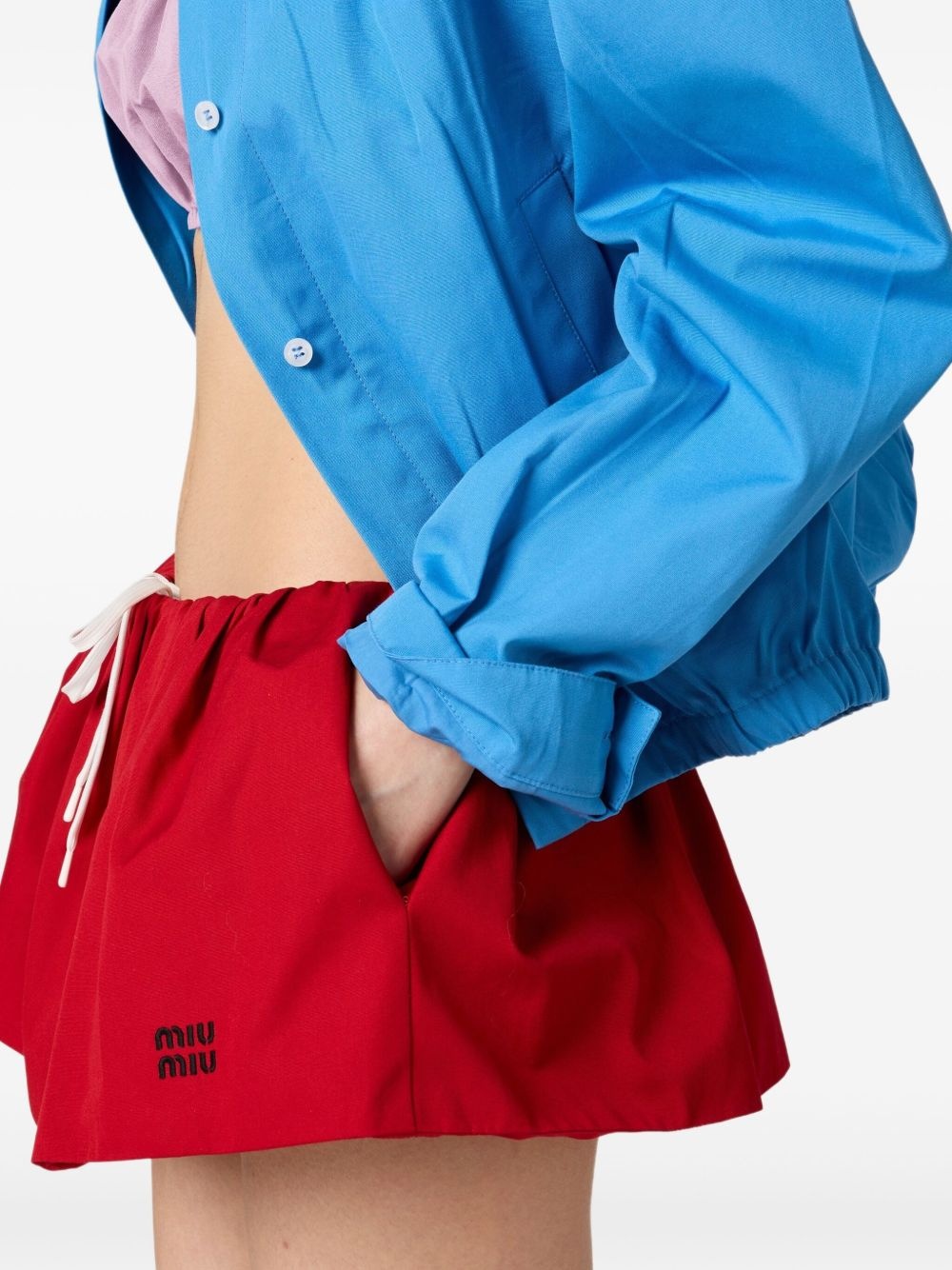 poplin mini skirt - 6