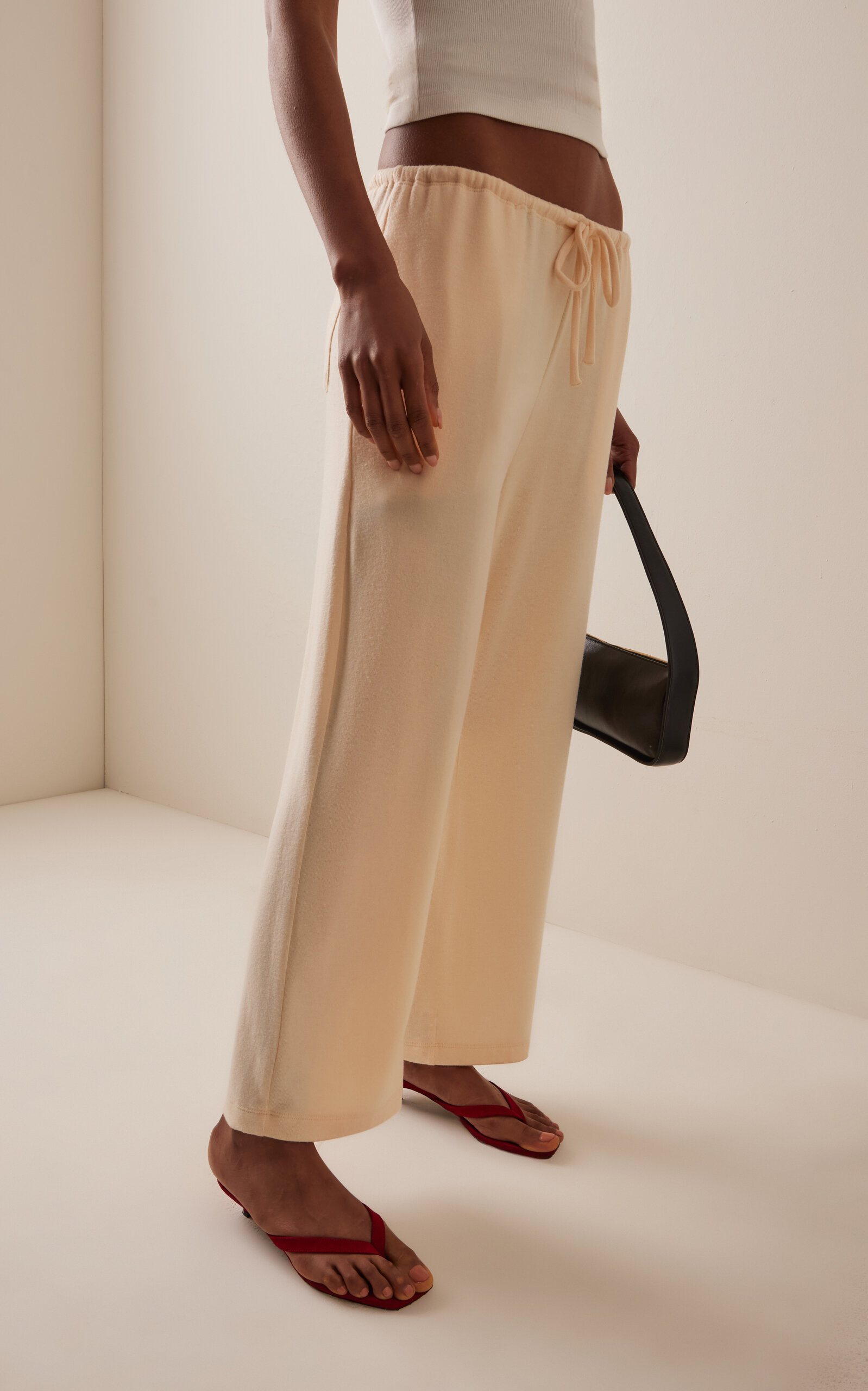 Lauren Knitted Cropped Pants ivory - 3