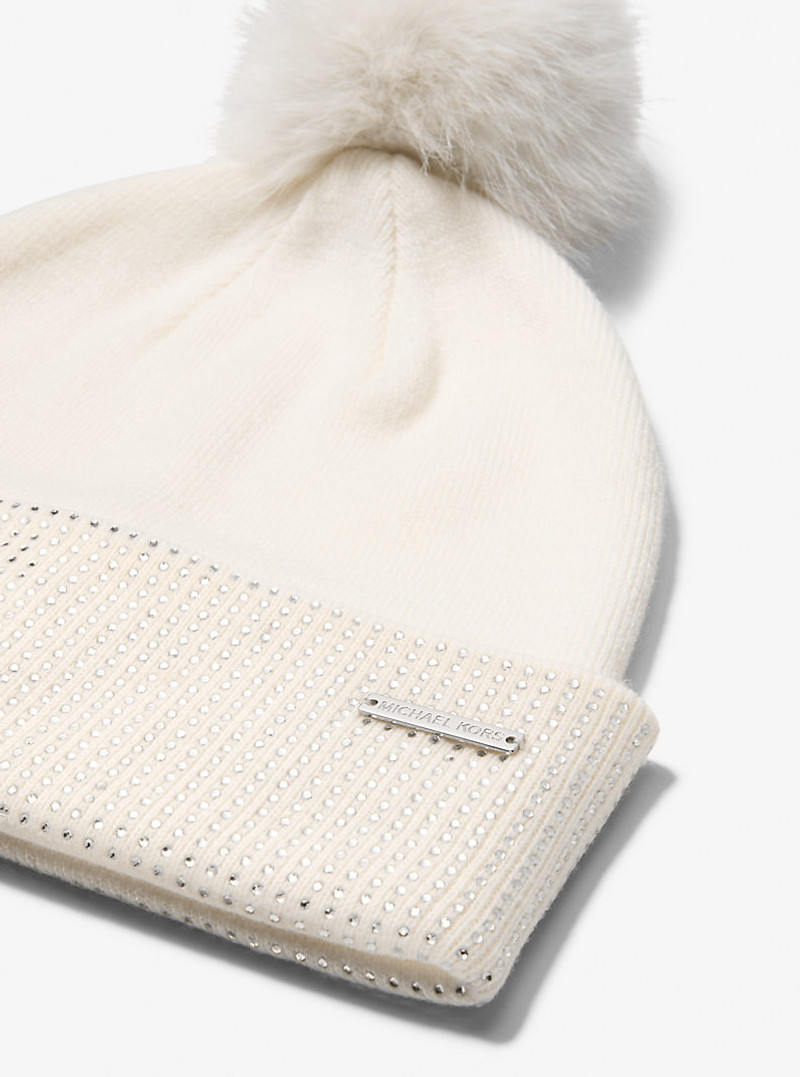MICHAEL KORS Embellished Knit Beanie Hat and Scarf Set outlook