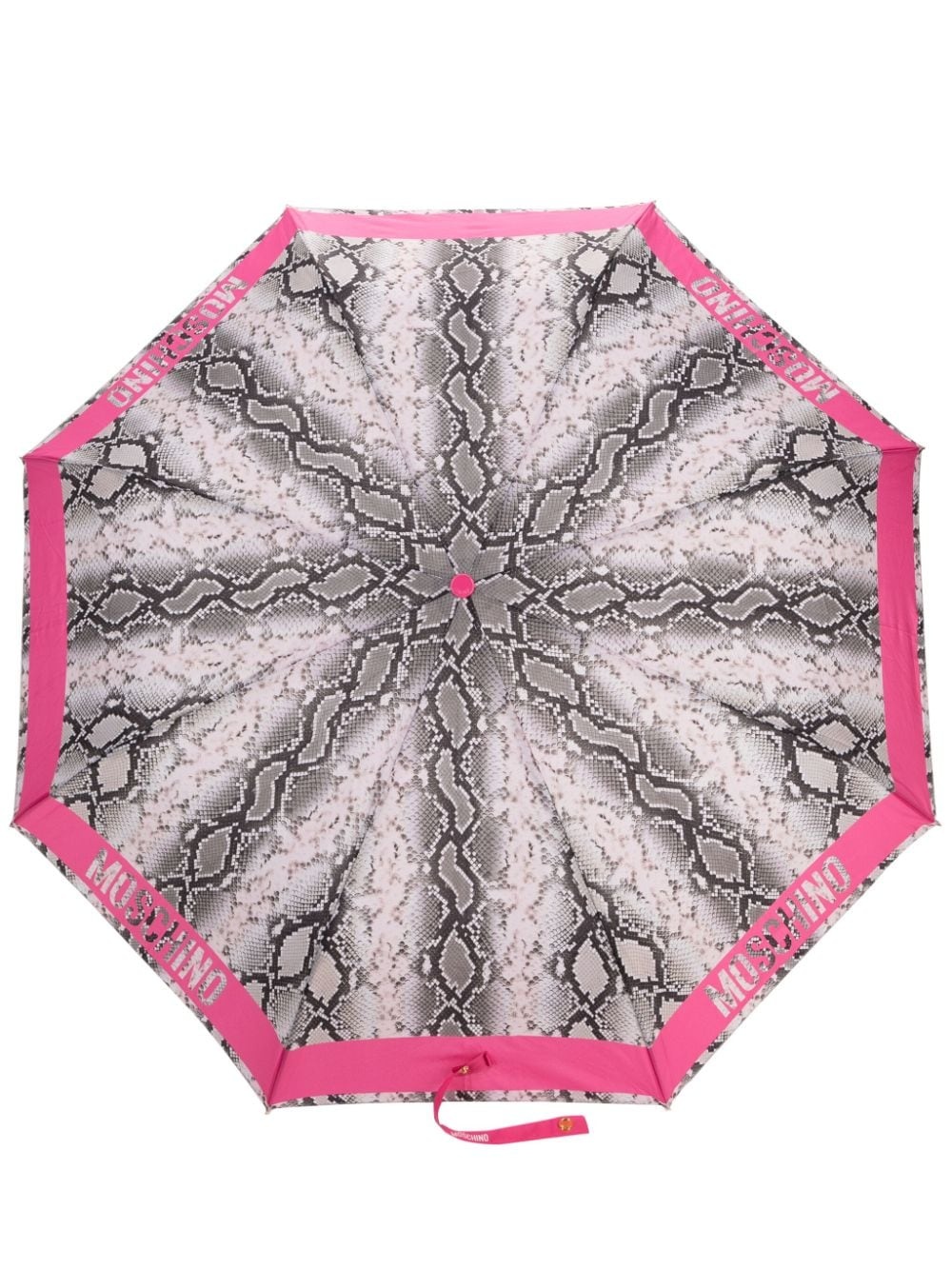 logo-edge snakeskin-print umbrella - 1