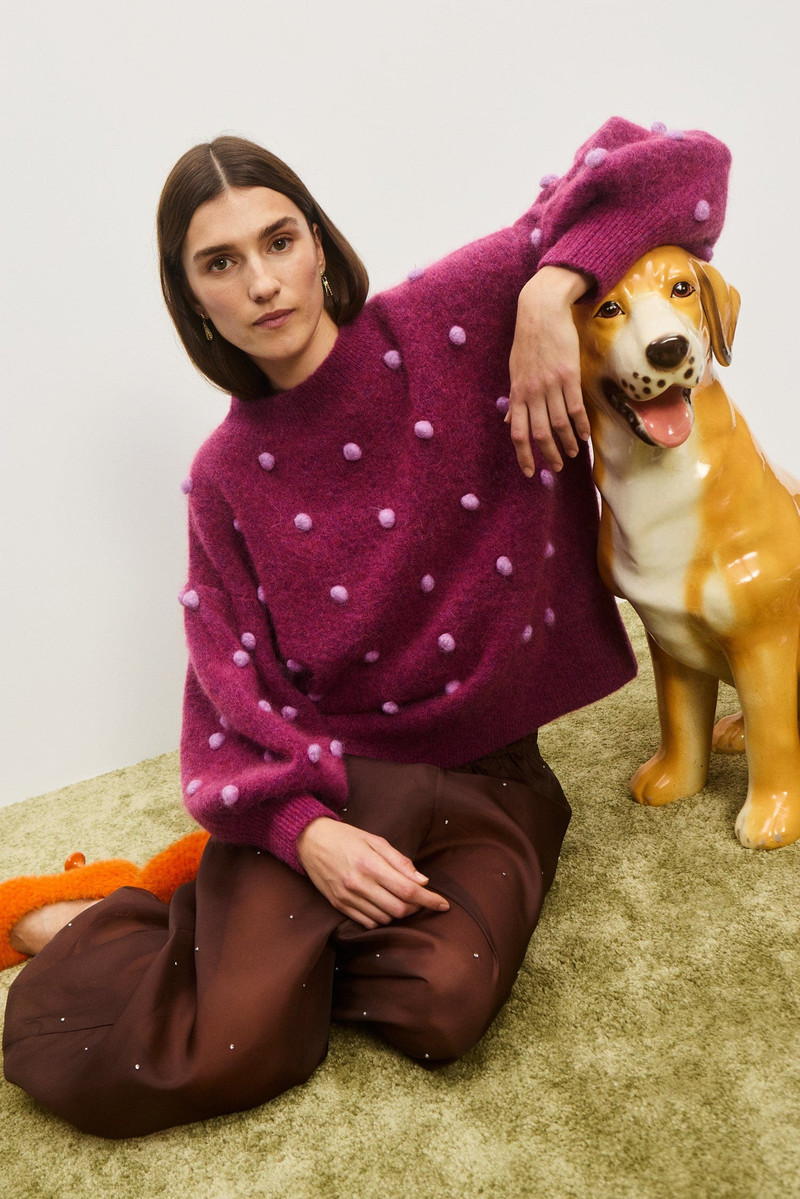 Elia Mulberry Balloon Sweater 6