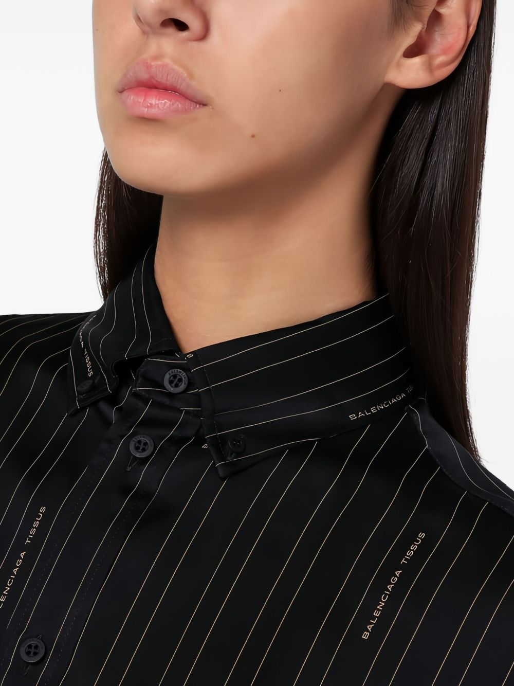 pinstripe logo shirt - 5