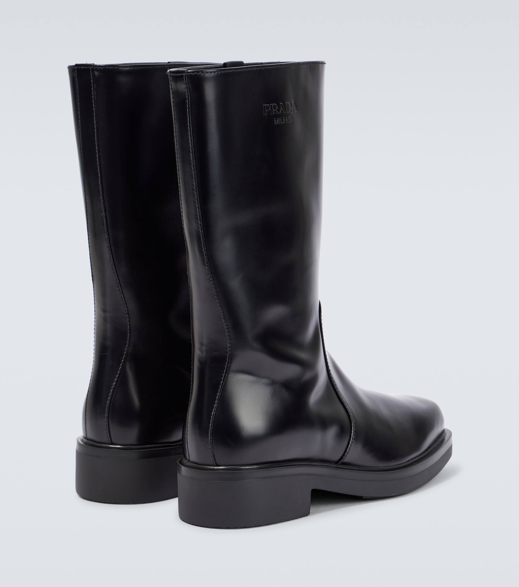 Brushed leather Chelsea boots - 6