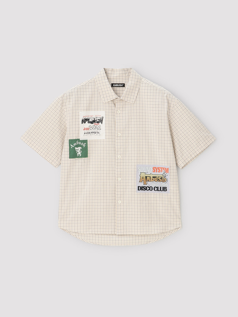 PATCHWORK CHECK SHORT SLEEVE SHIRT 1