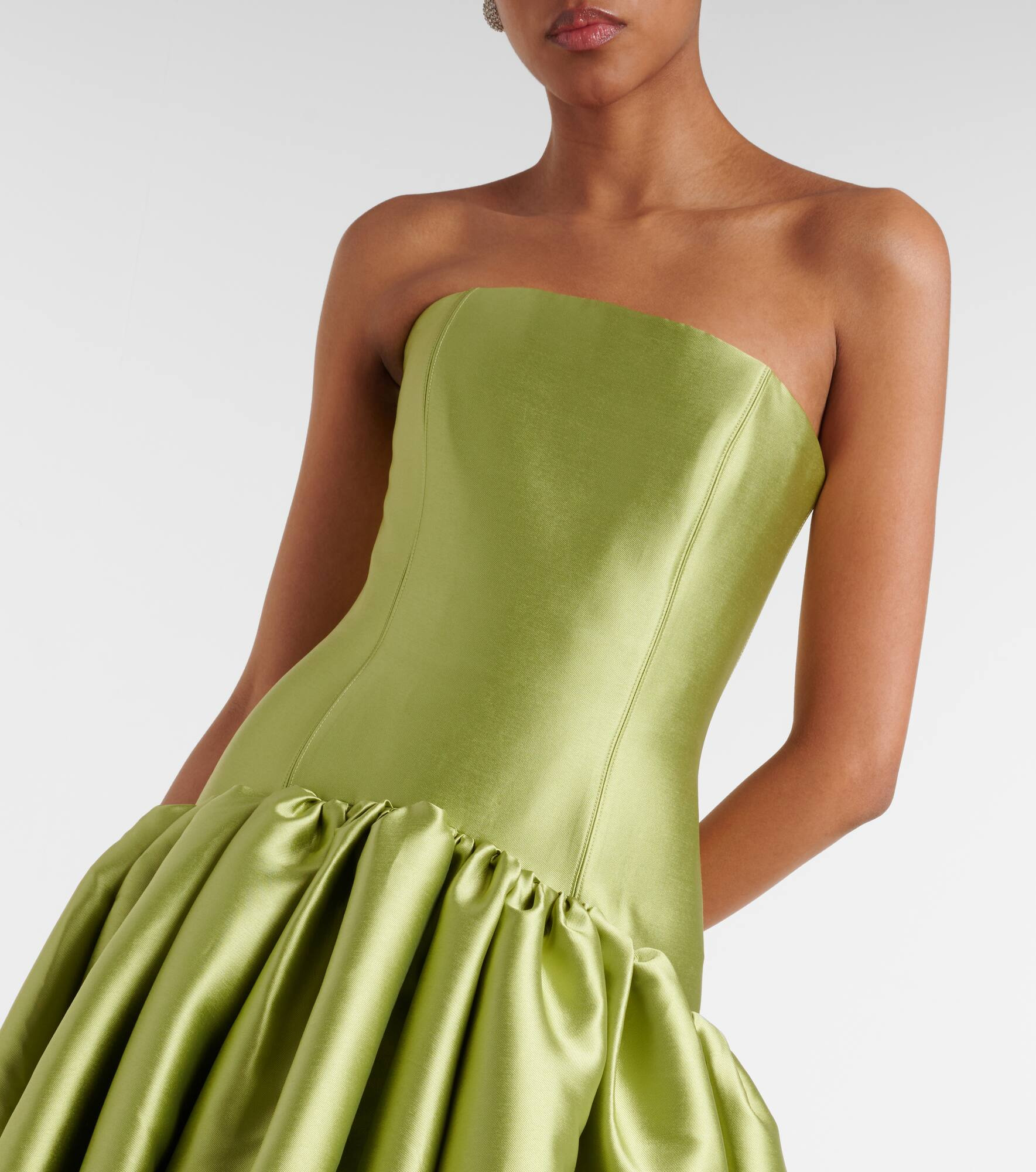 Cassias bandeau satin gown - 4
