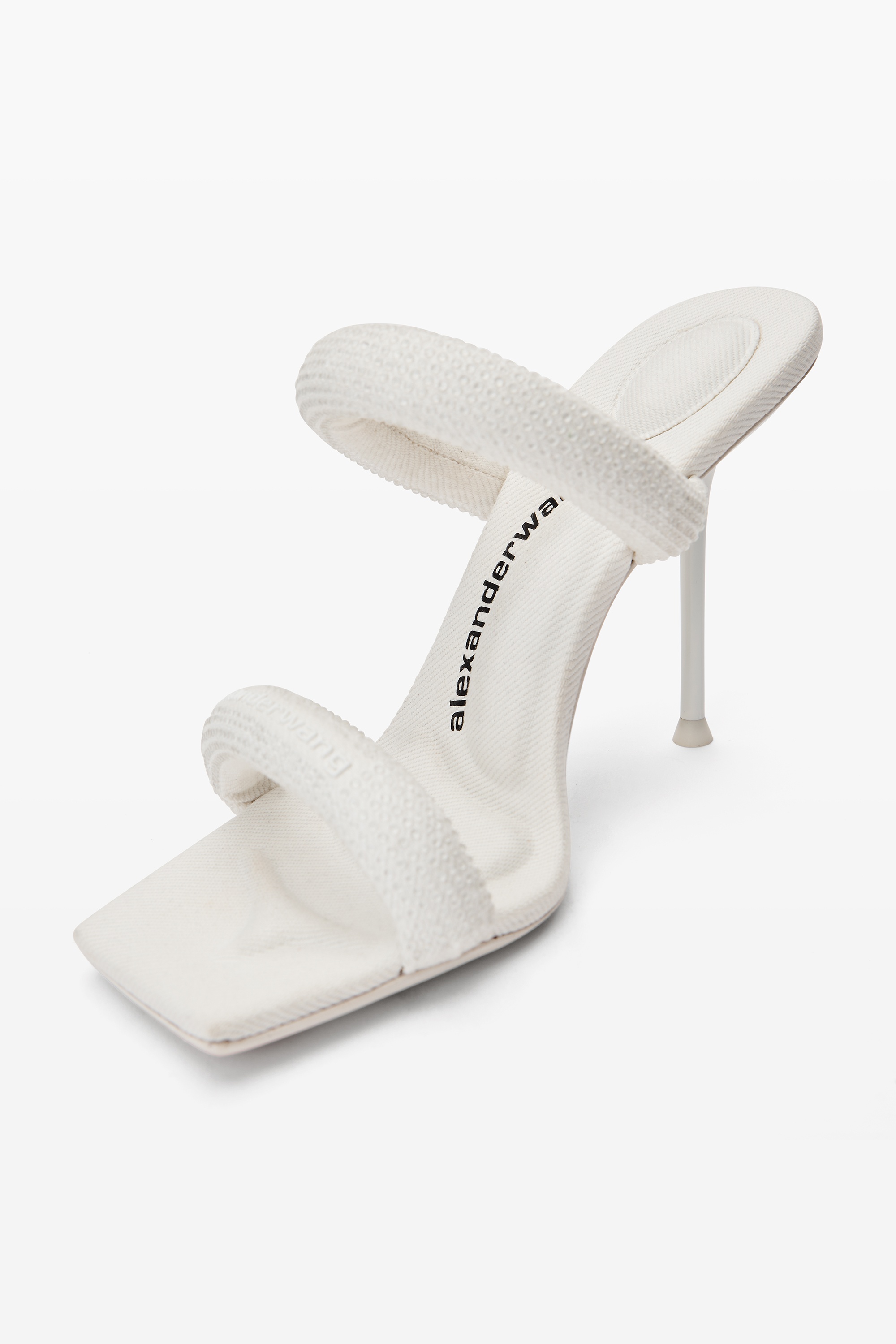 julie 105mm denim crystal hotfix tubular sandal - 2