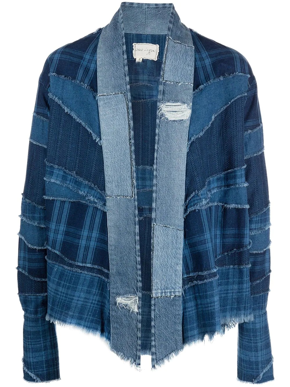 patchwork denim jacket - 1