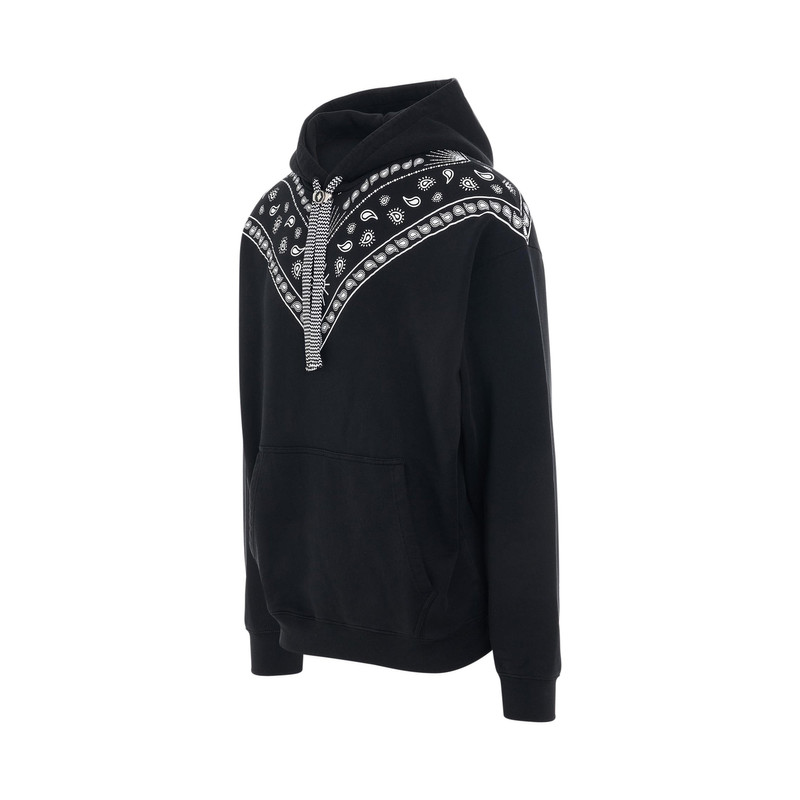 Marcelo Burlon County Of Milan Bandana Comfort Hoodie in Black/White outlook