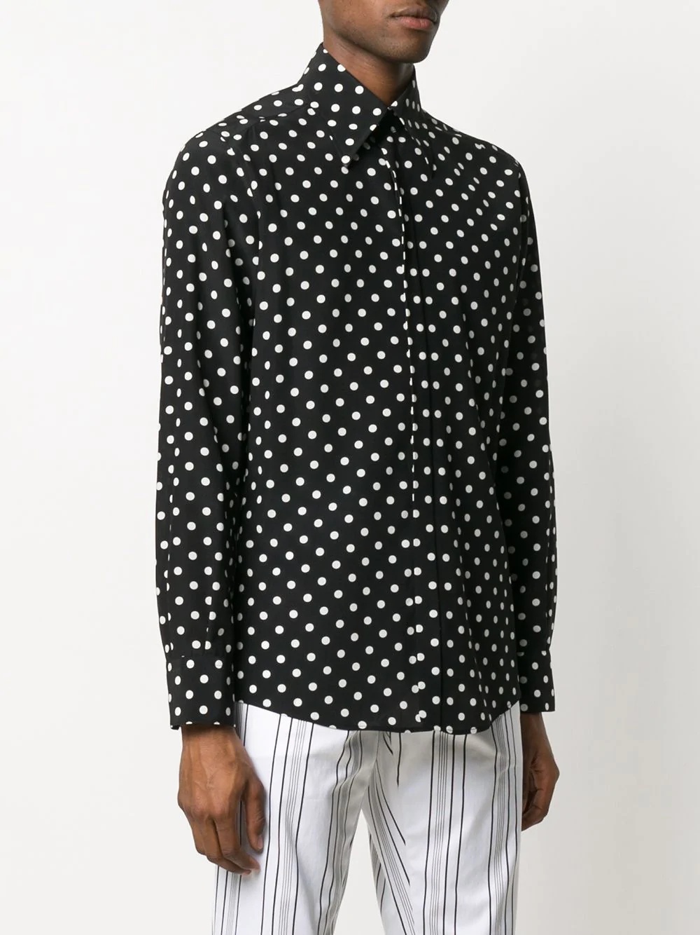 polka dot printed shirt - 3