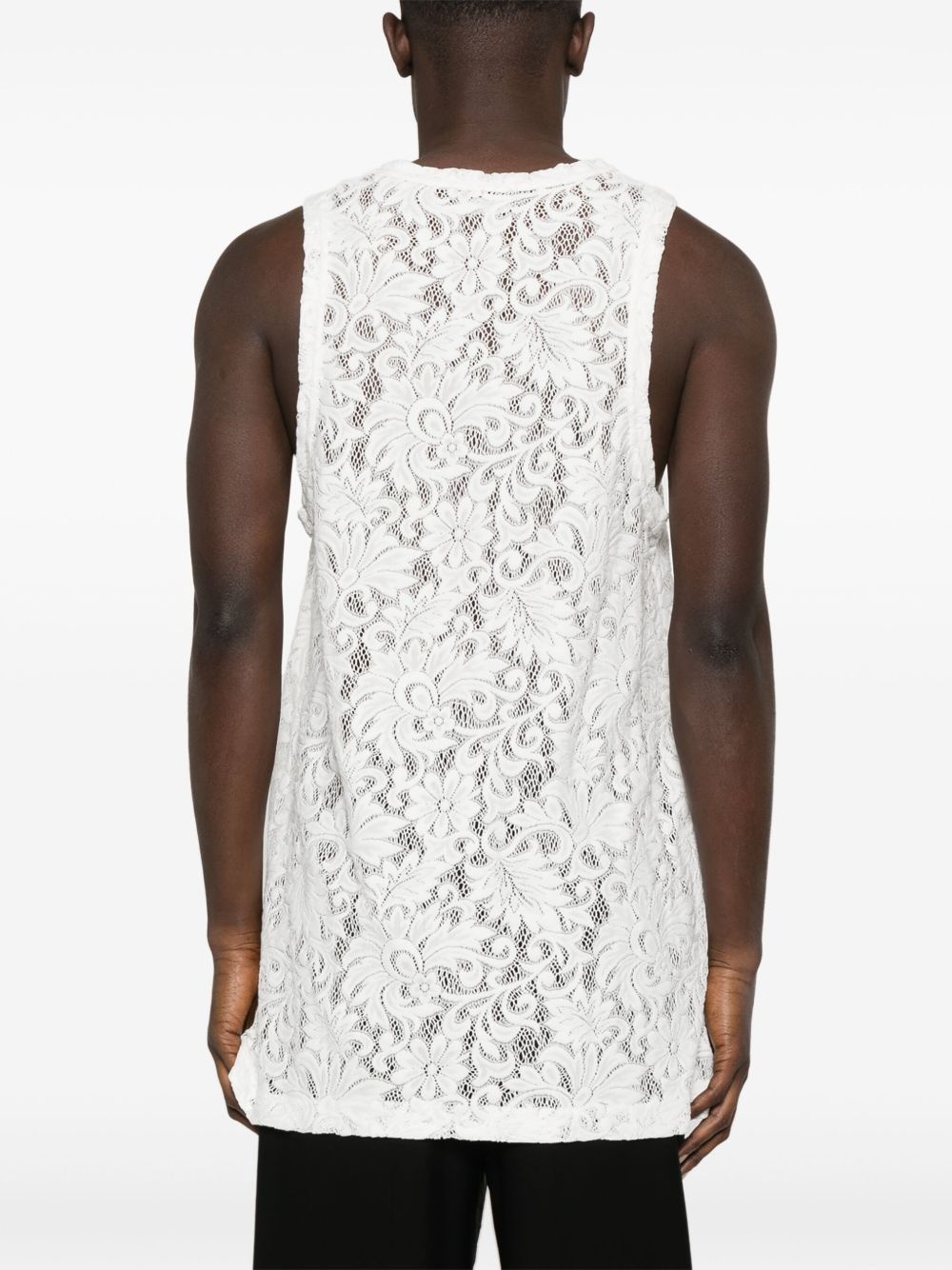 floral-lace tank top - 3
