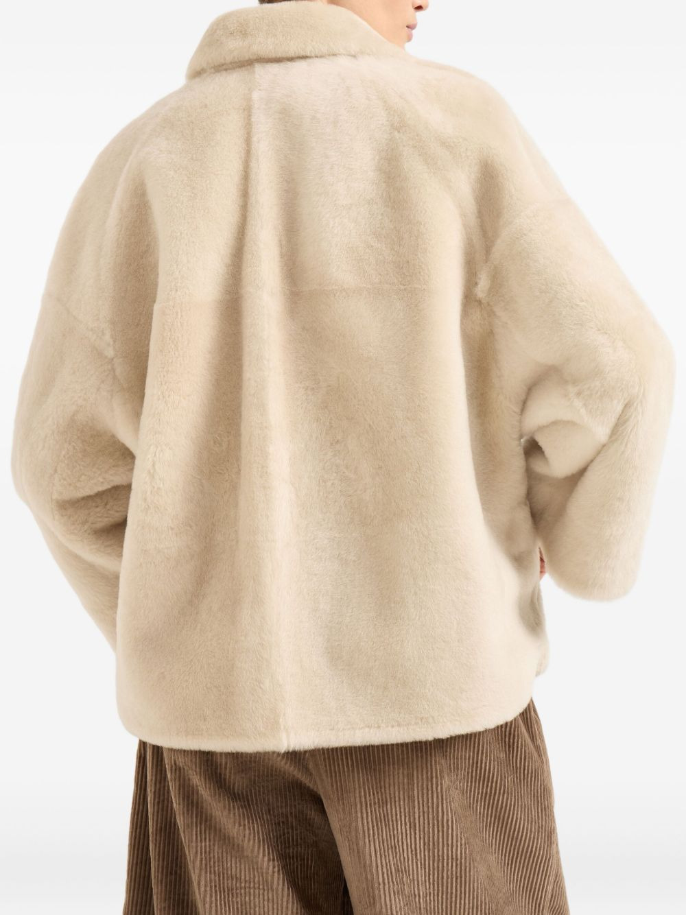button fur jacket - 4