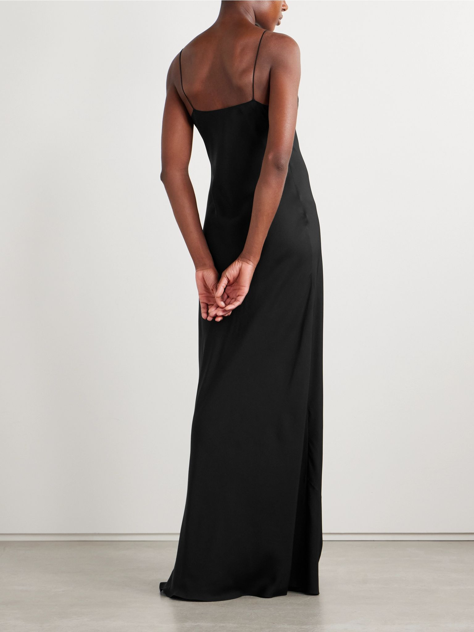 Kolann silk crepe de chine gown Black - 3