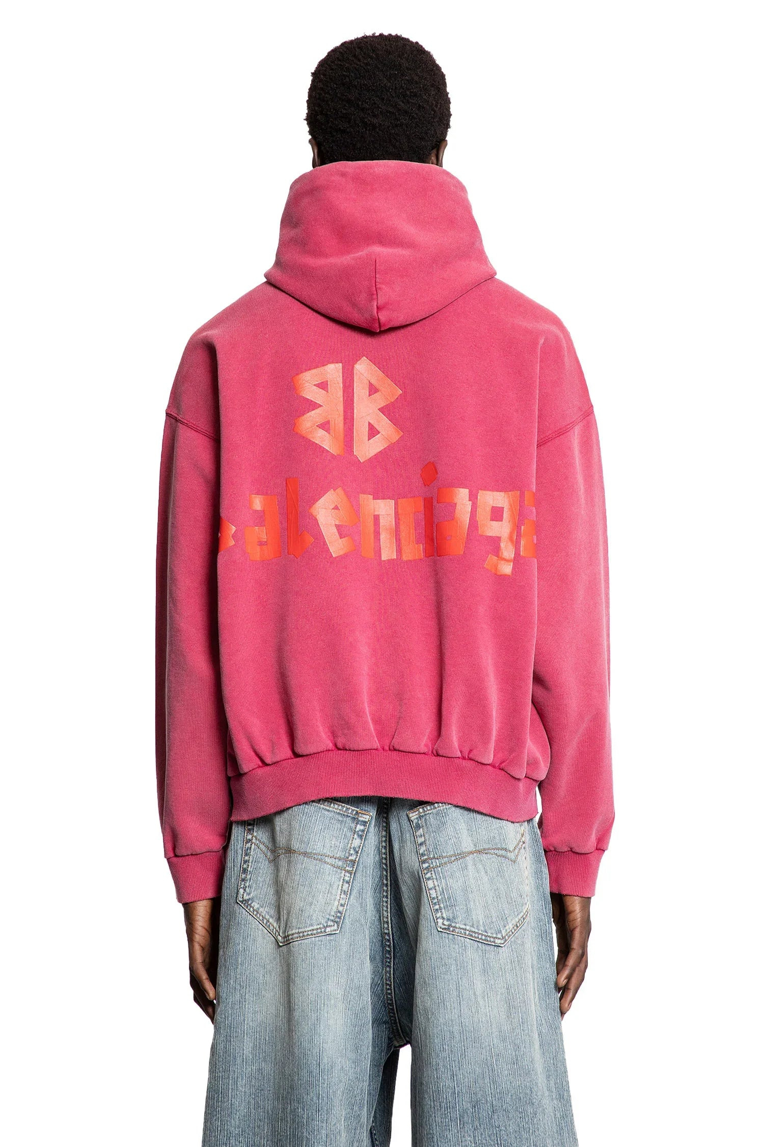 Tape-Type-Ripped-Pocket-Hoodie - 3