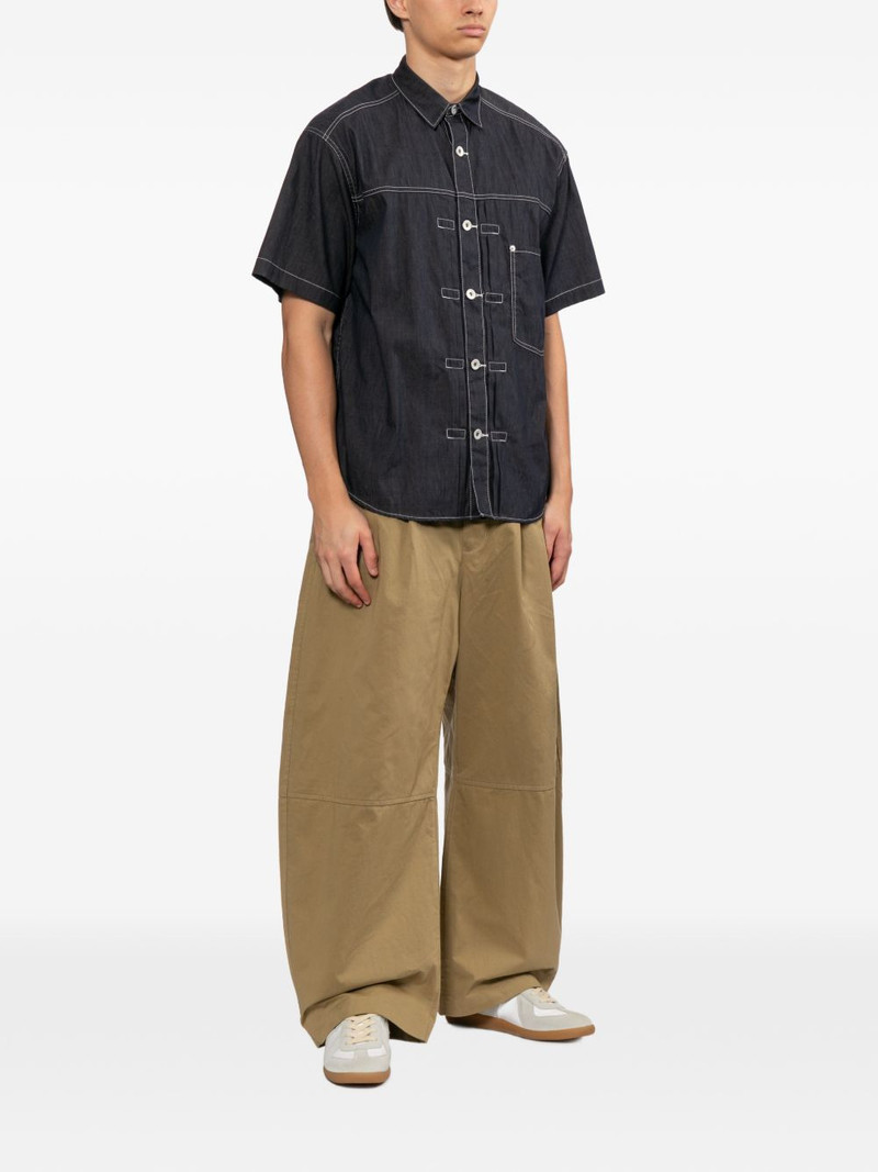 Comme des Garçons Homme contrast stitching short-sleeve shirt outlook