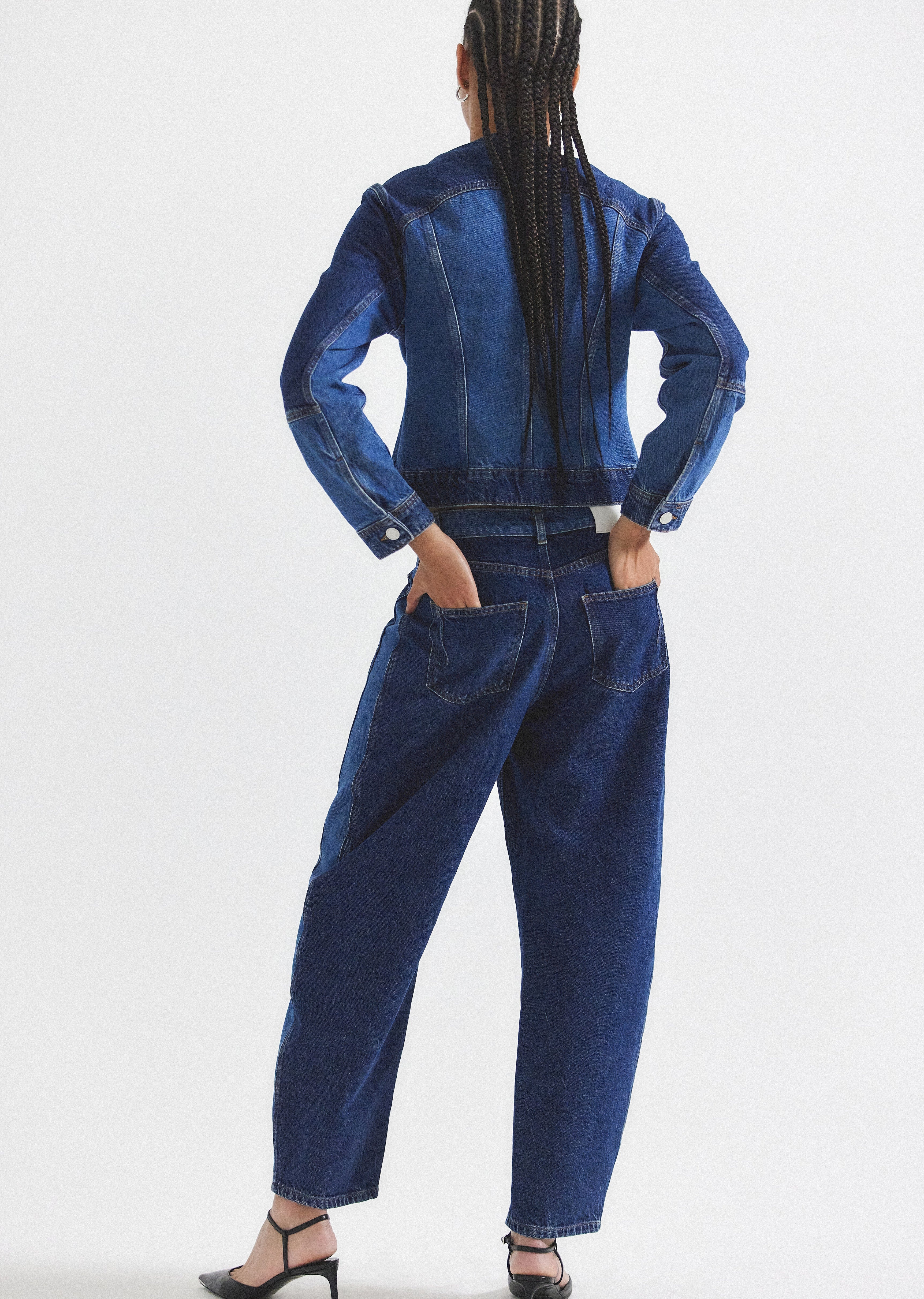 DENISE COLOR BLOCK BARREL JEAN - 6