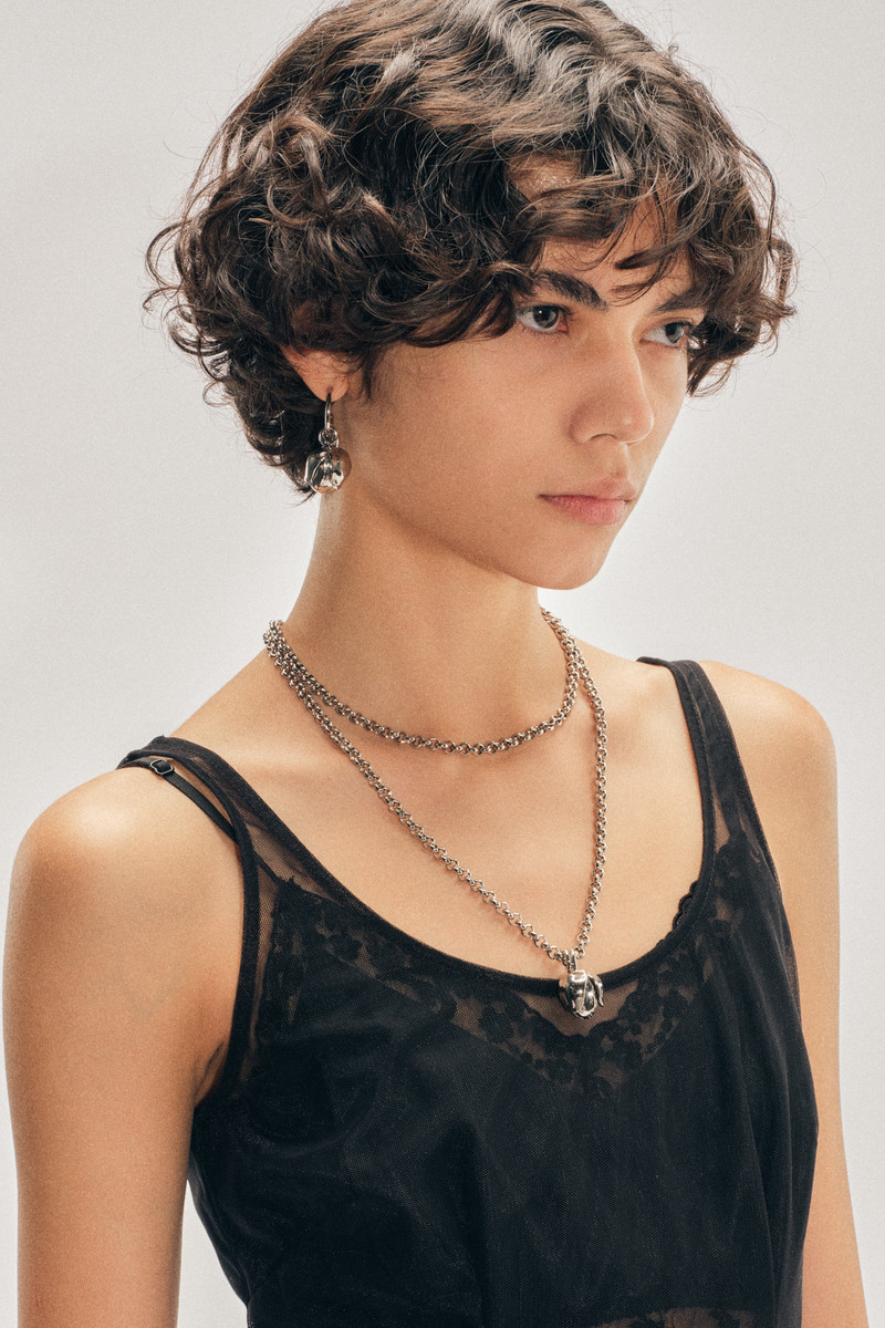 Simone Rocha Poppy Bud Pendant Chain Necklace outlook