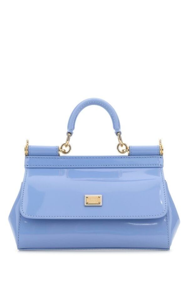 Powder blue leather small Sicily handbag - 1