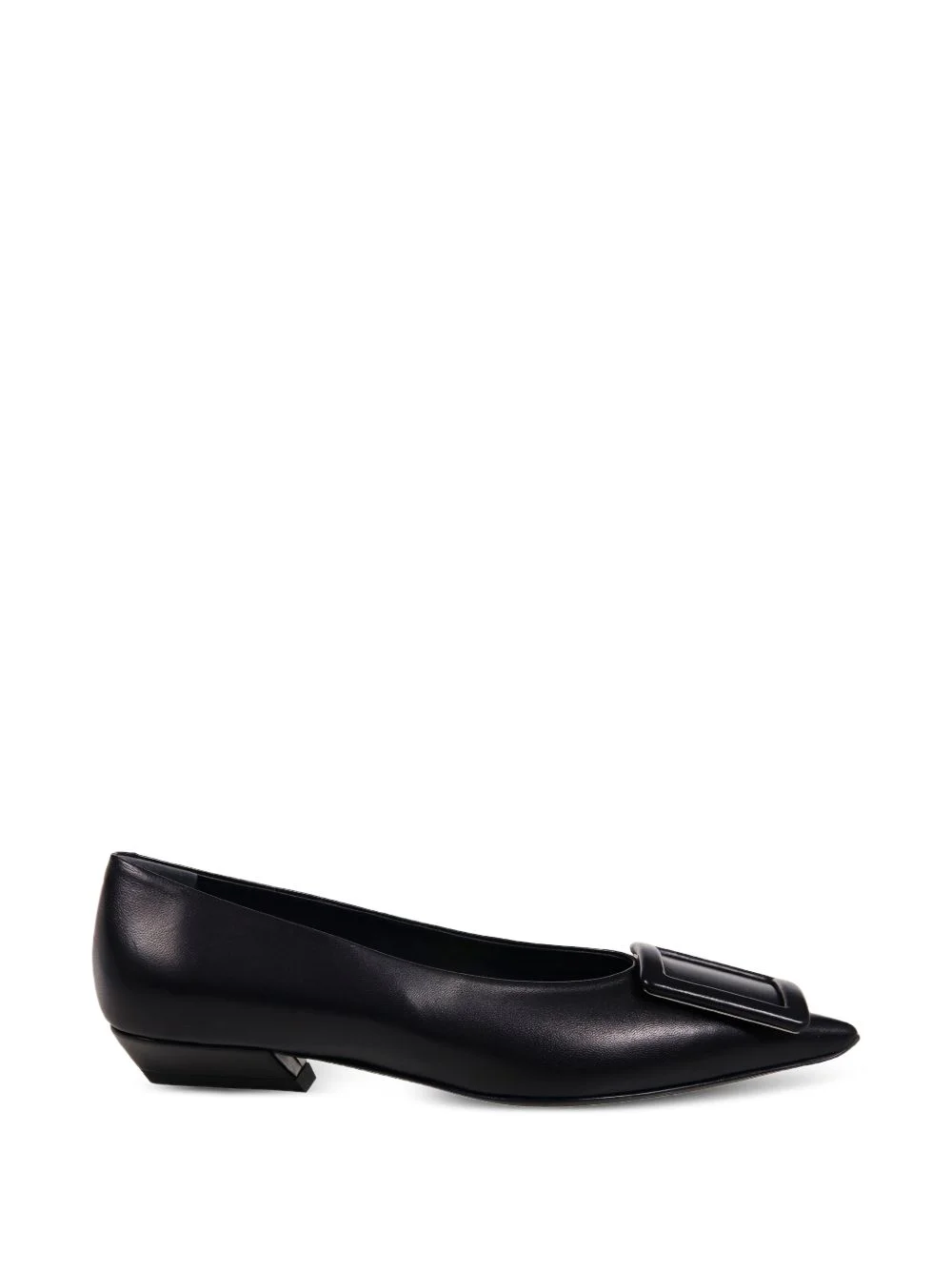 buckle-detail pointed-toe ballet flats - 1