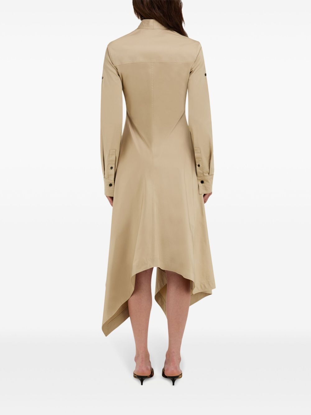 handkerchief-hem shirt dress - 3