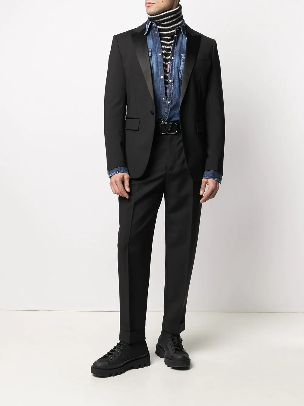 notched lapel dinner jacket - 2