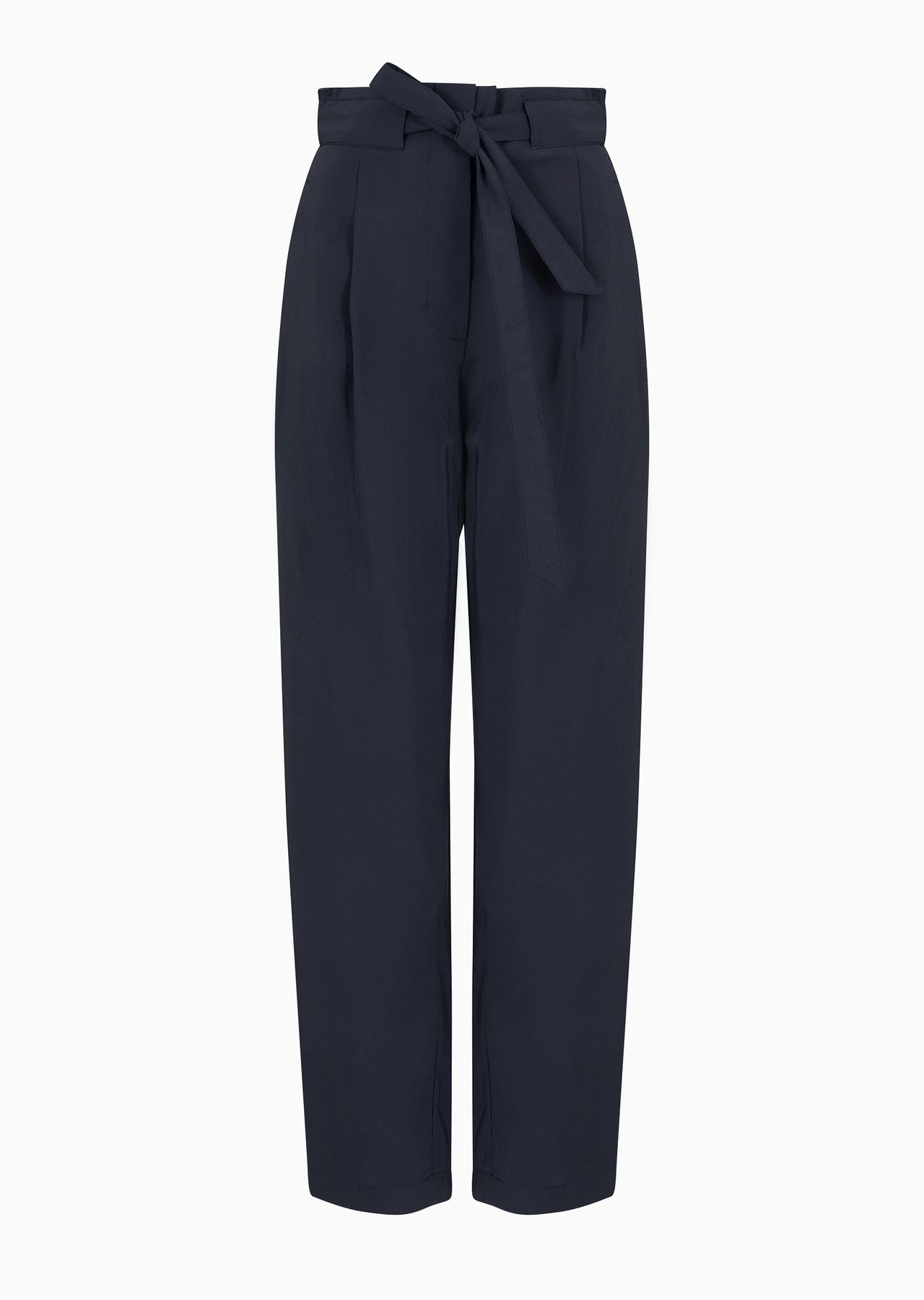 Flowing drawstring trousers in washed matte modal - 1
