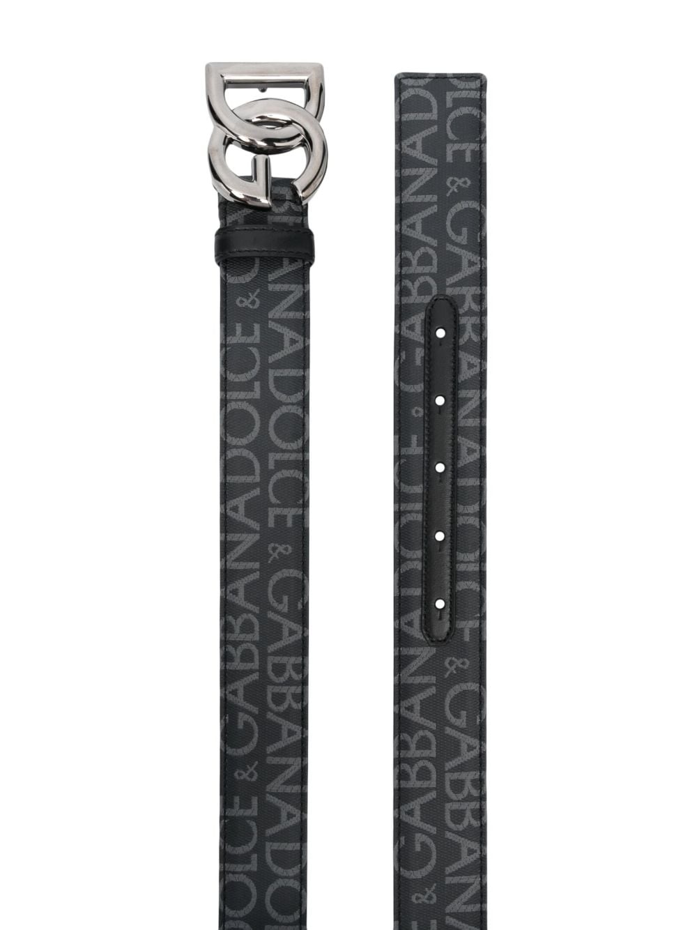 logo-buckle leather belt - 2