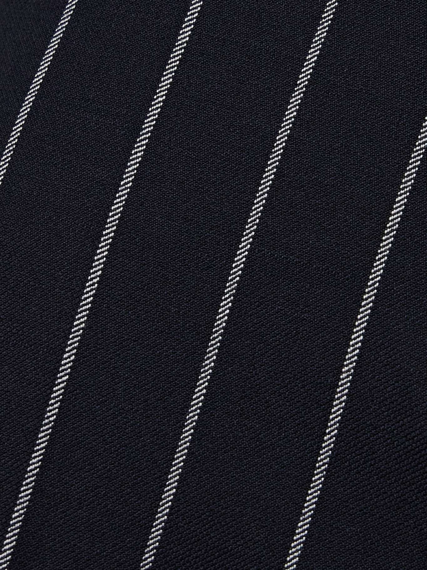 Pinstriped wool-blend twill straight-leg pants - 5