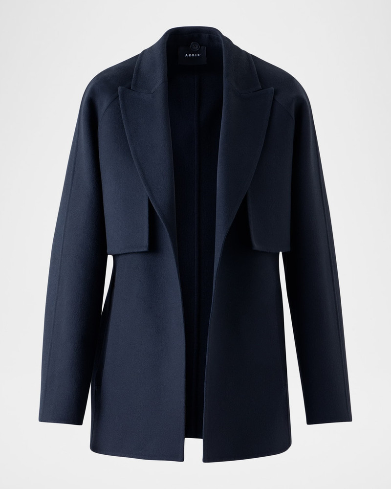 Duo Cashmere Double-Face Wrap Coat With Detachable Bolero 1