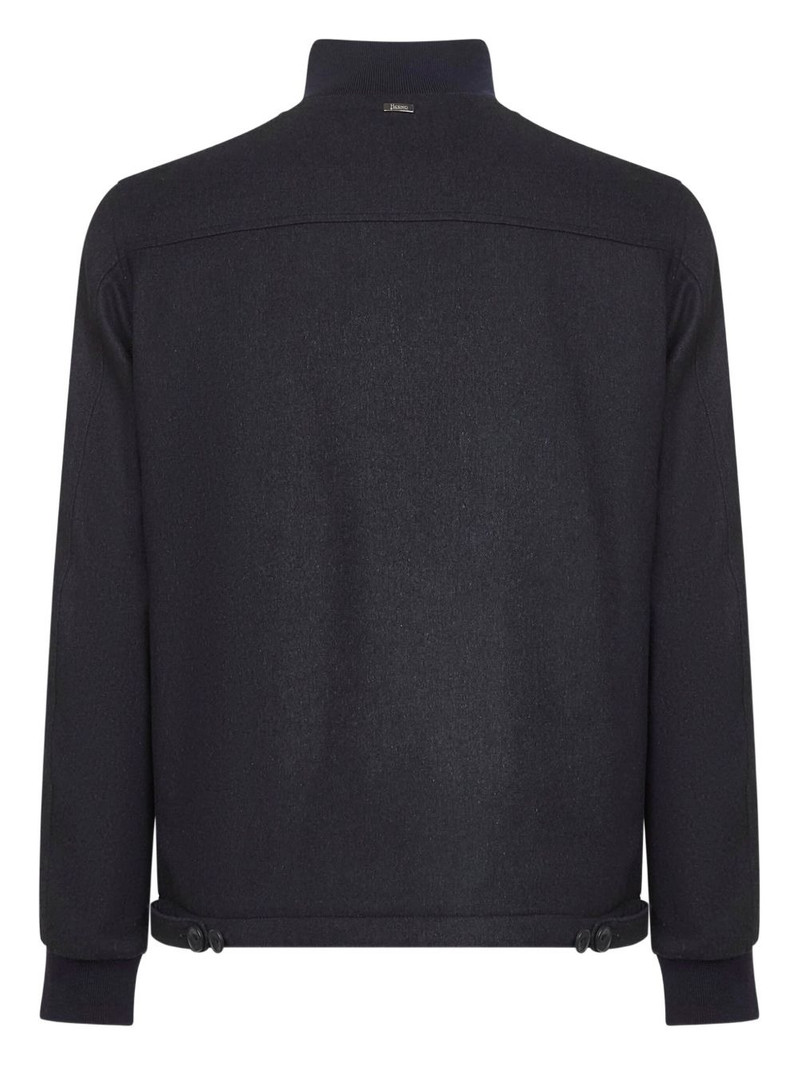 Herno high-neck buttoned jacket outlook