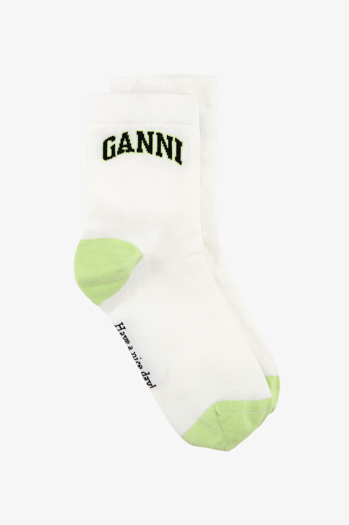 WHITE/GREEN SOCKS - 1