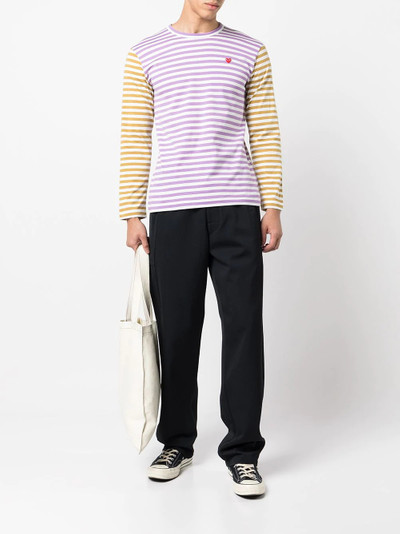 Comme des Garçons PLAY striped long-sleeve top outlook