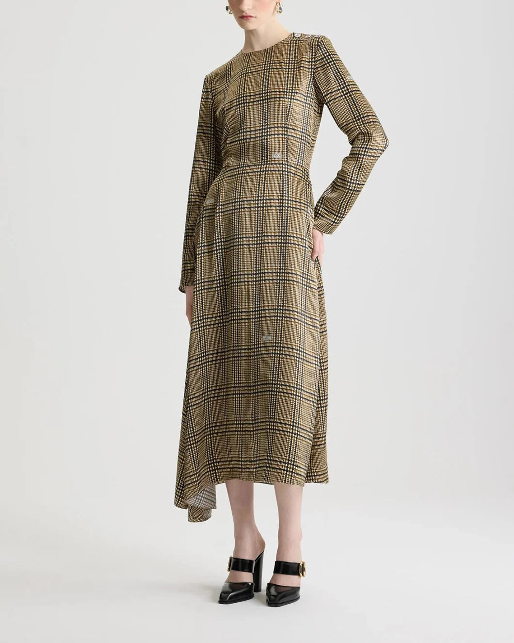 ASYMMETRICAL MIDI DRESS - 2