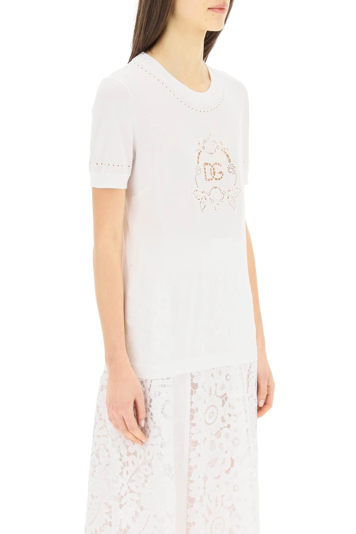 T-SHIRT WITH CUT-OUT EMBROIDERY - 3