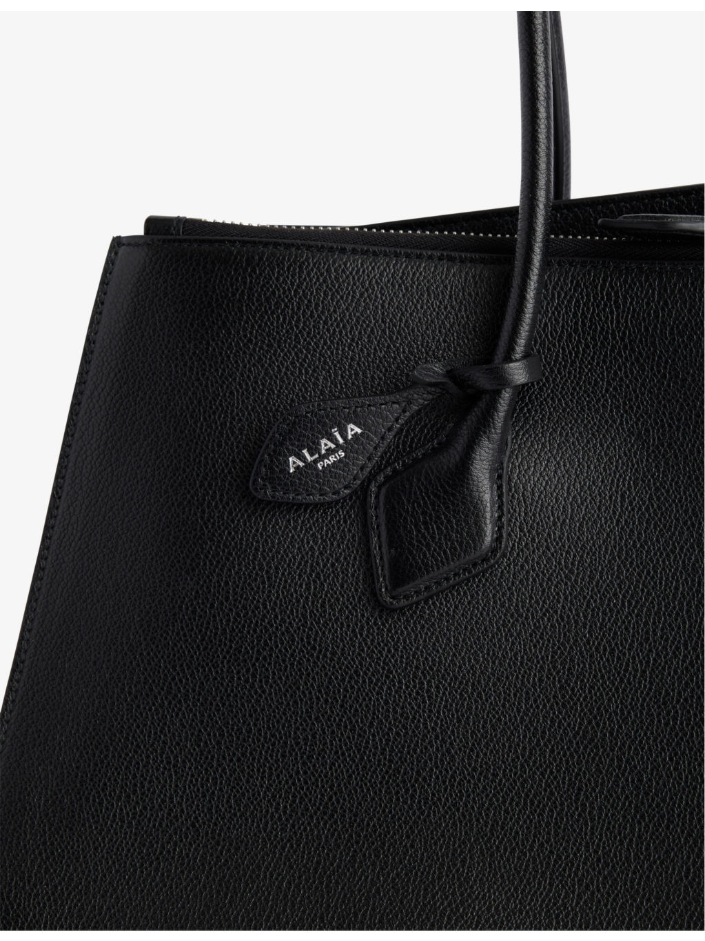 Le Teckel shiny-grained leather tote bag - 3