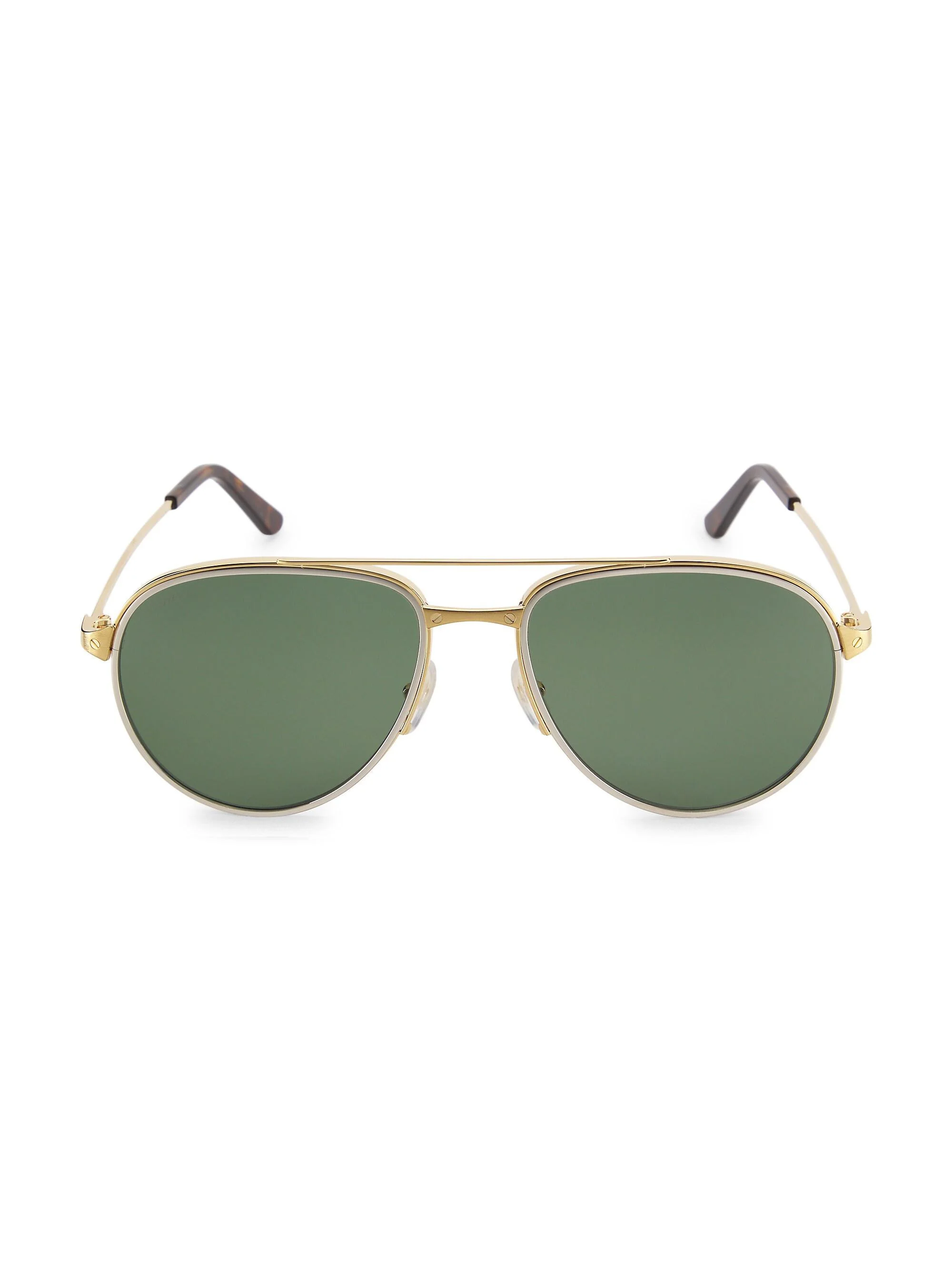 Men's Santos De 59MM Aviator Sunglasses - Gold - 1