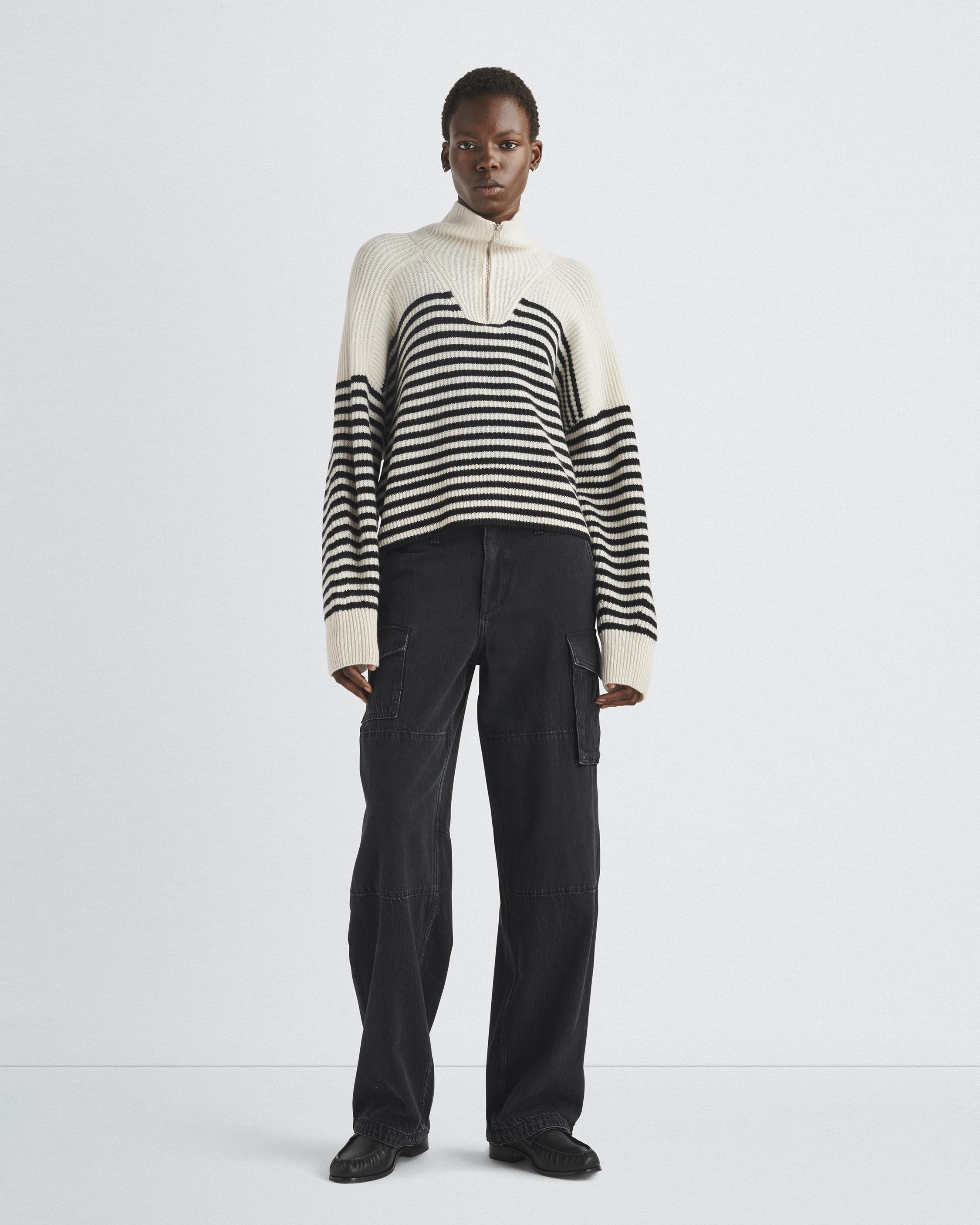 Pierce Striped Cashmere Half-Zip
Relaxed Fit - 3