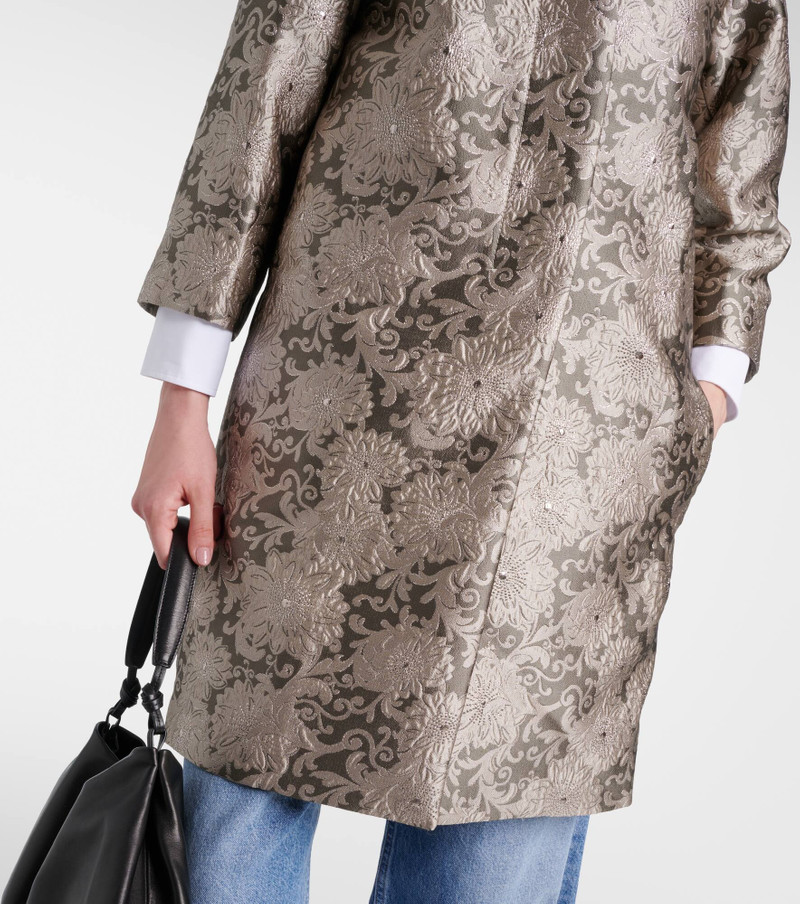 Effige floral-jacquard coat 6