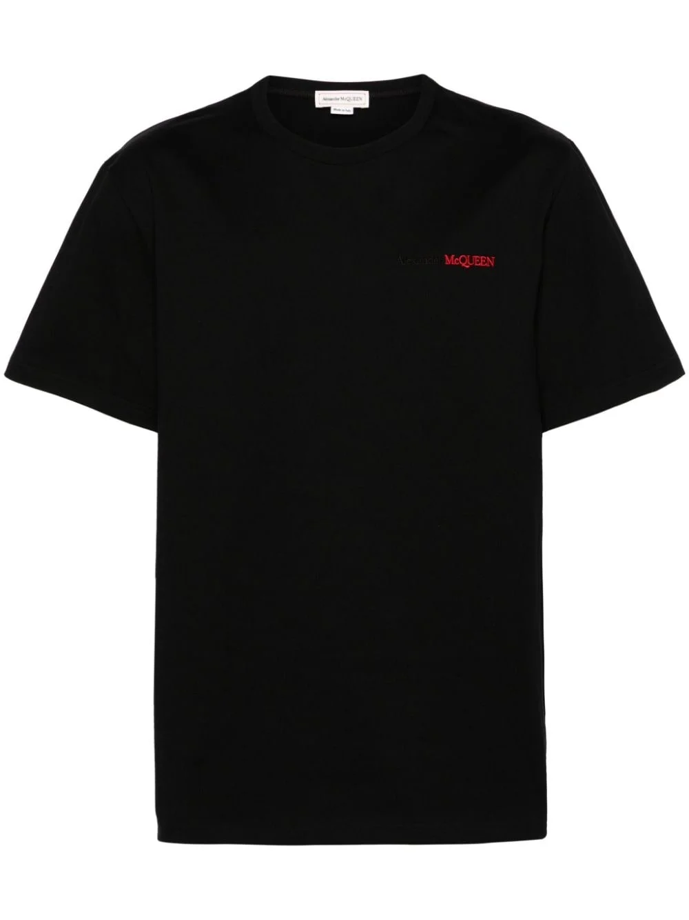 logo-embroidered cotton T-shirt - 1
