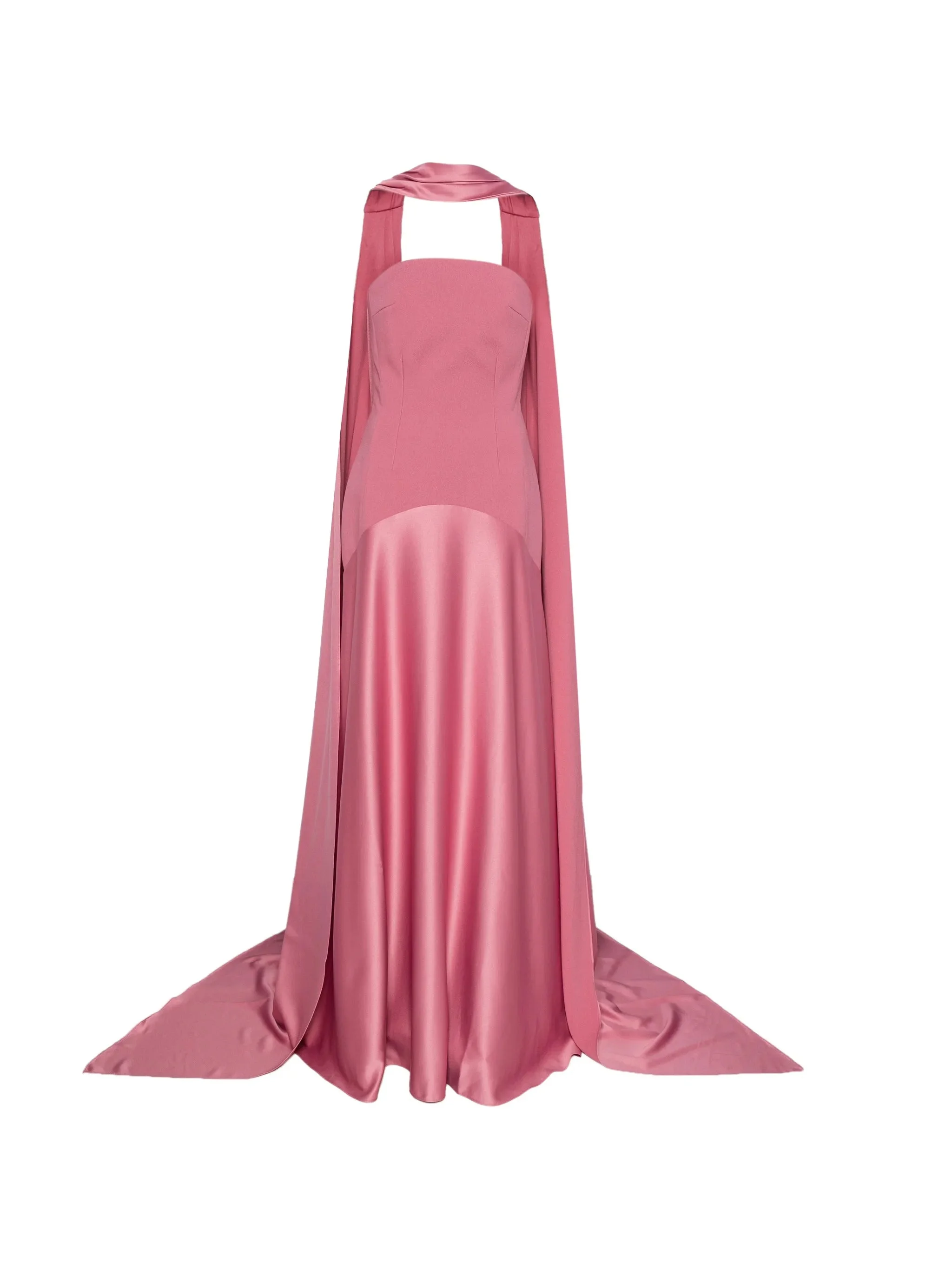 Solace London Mae Scarf-detail Strapless Maxi Dress - 1