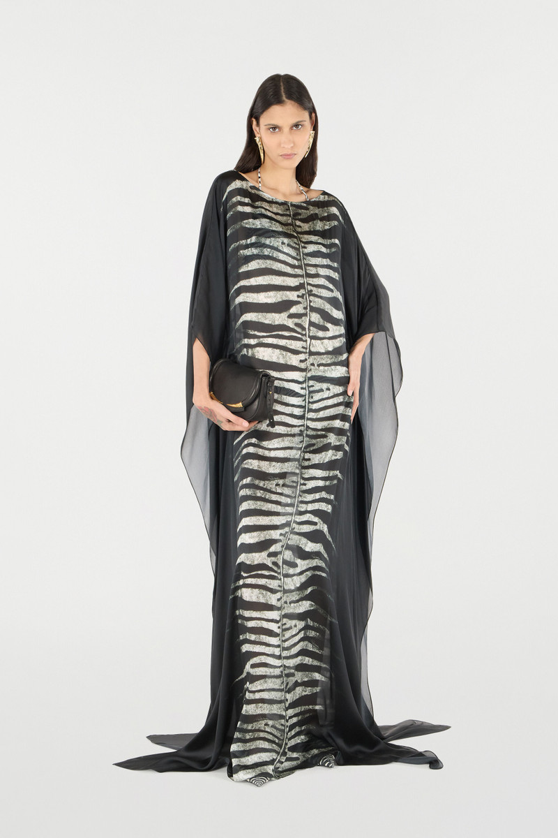 Roberto Cavalli Dress With Belt And Zebra Print outlook