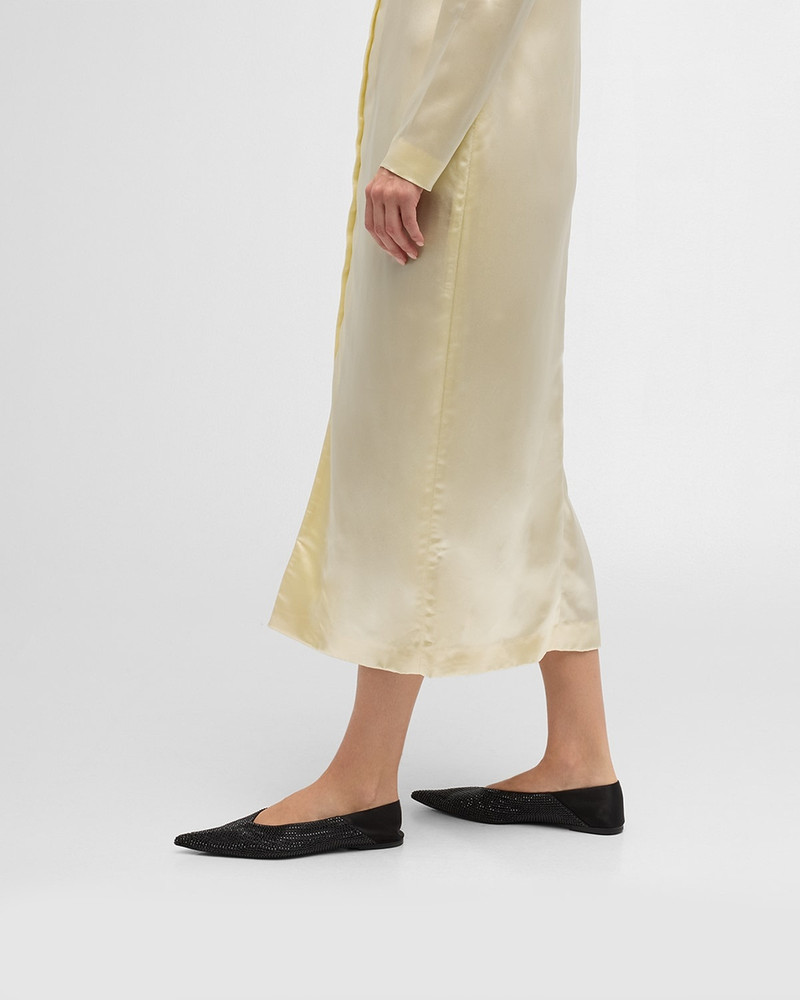 SAINT LAURENT Nour Embellished Ballerina Flats outlook