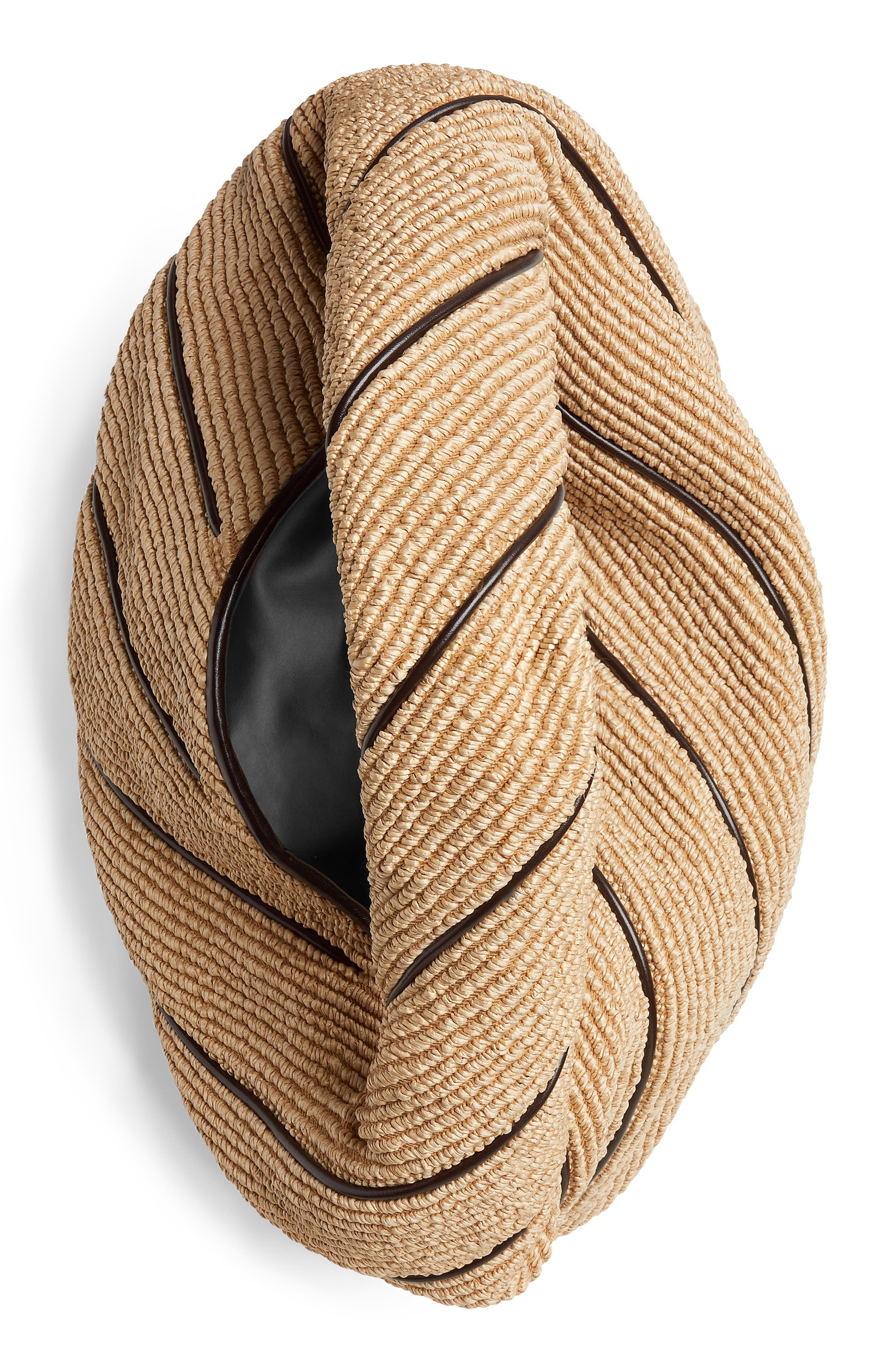 Bottega Veneta Large Hop Stripe Raffia Hobo Bag in 9249 Natural-Fondant at Nordstrom - 4