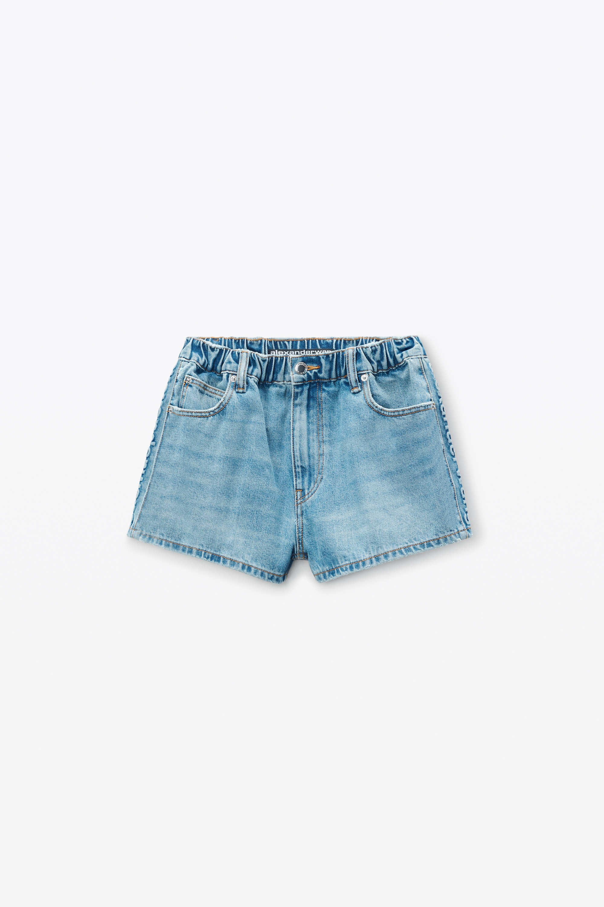 Alexander Wang Marathon Logo-Embossed Denim Balloon Jogger