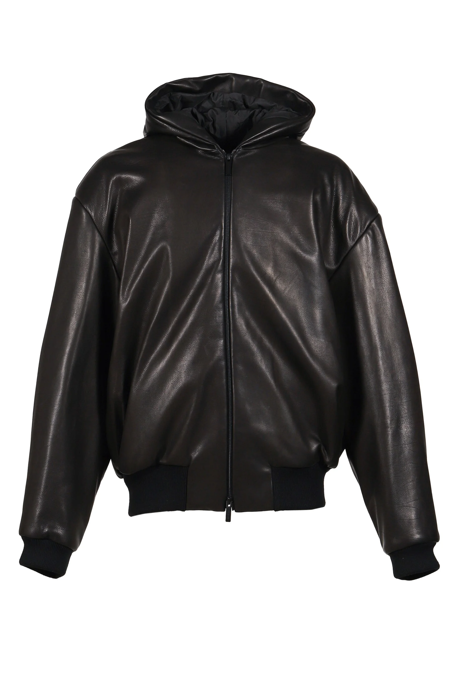 HOODED BOMBER JACKET / BLK - 1