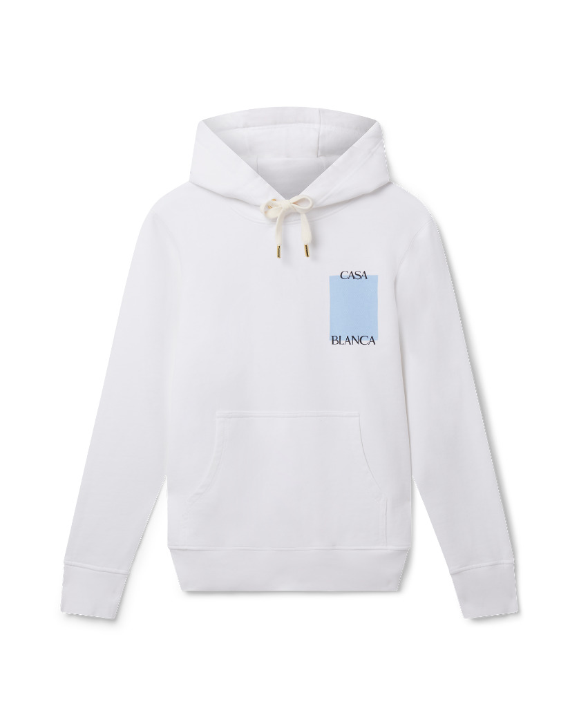 Casablanca Square Logo Hooded Sweatshirt - 1